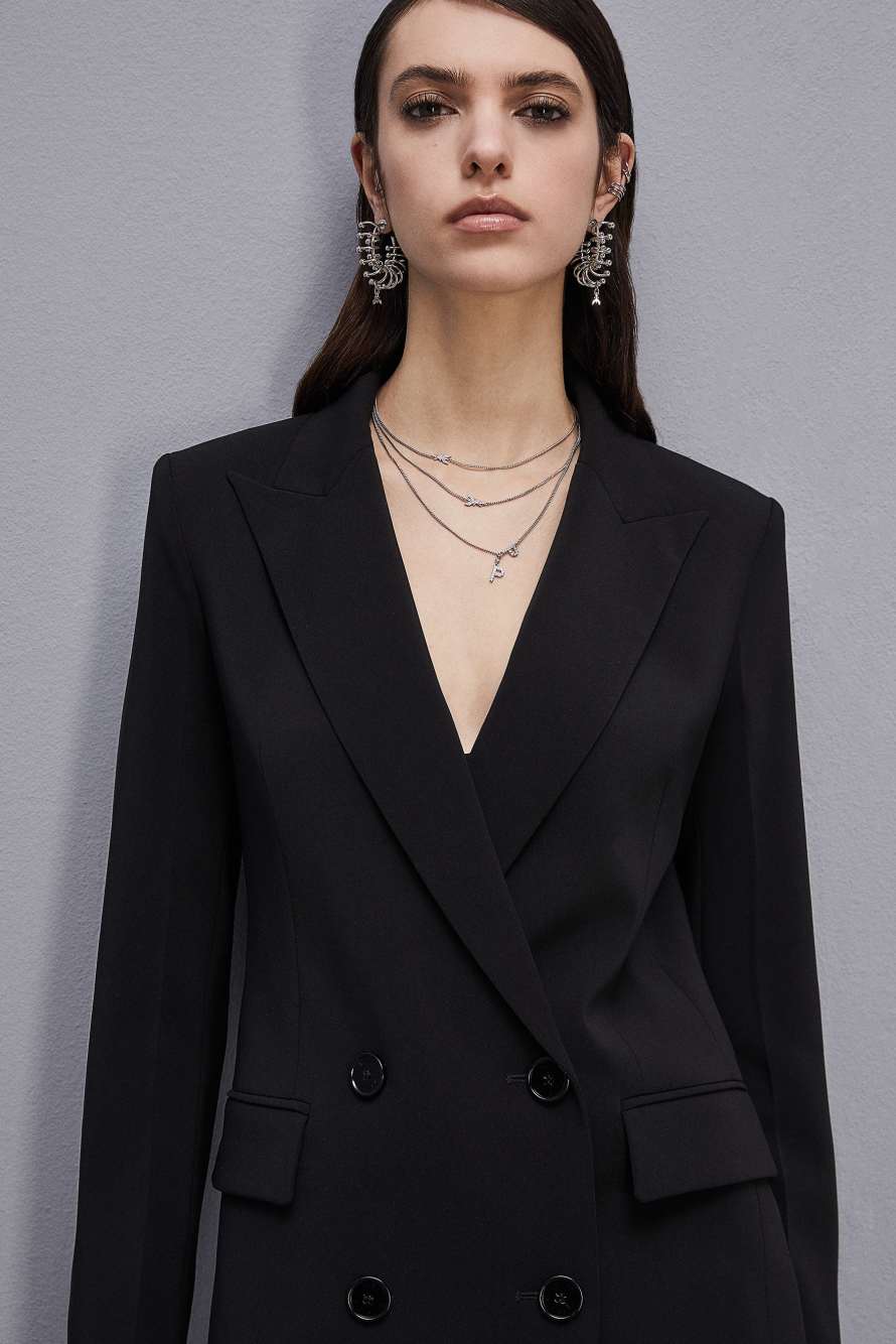 Giacca doppio petto Essential, Nero, Patrizia Pepe