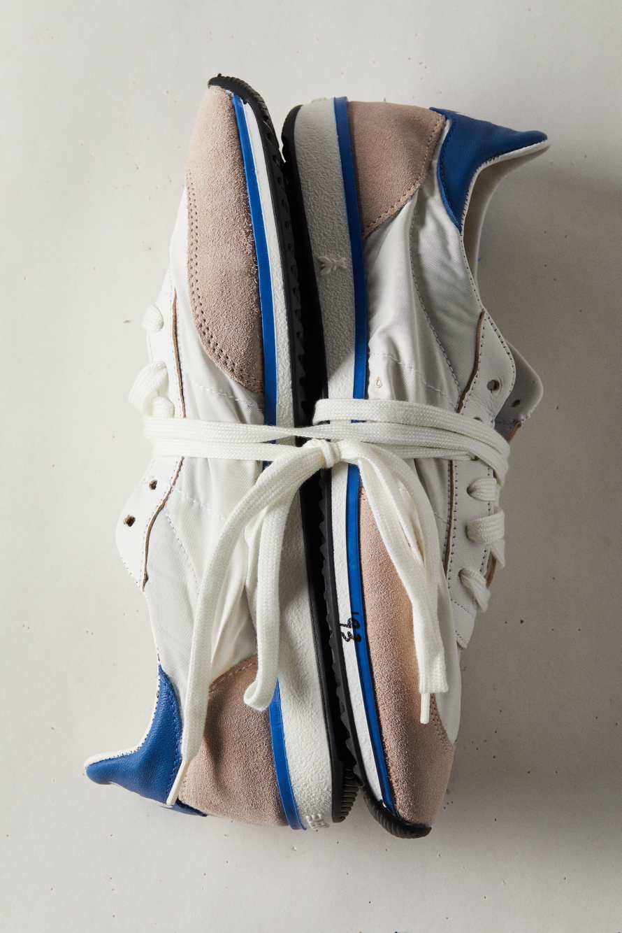 Running SKIN Sneakers '93 in nylon, White/Blue, Patrizia Pepe