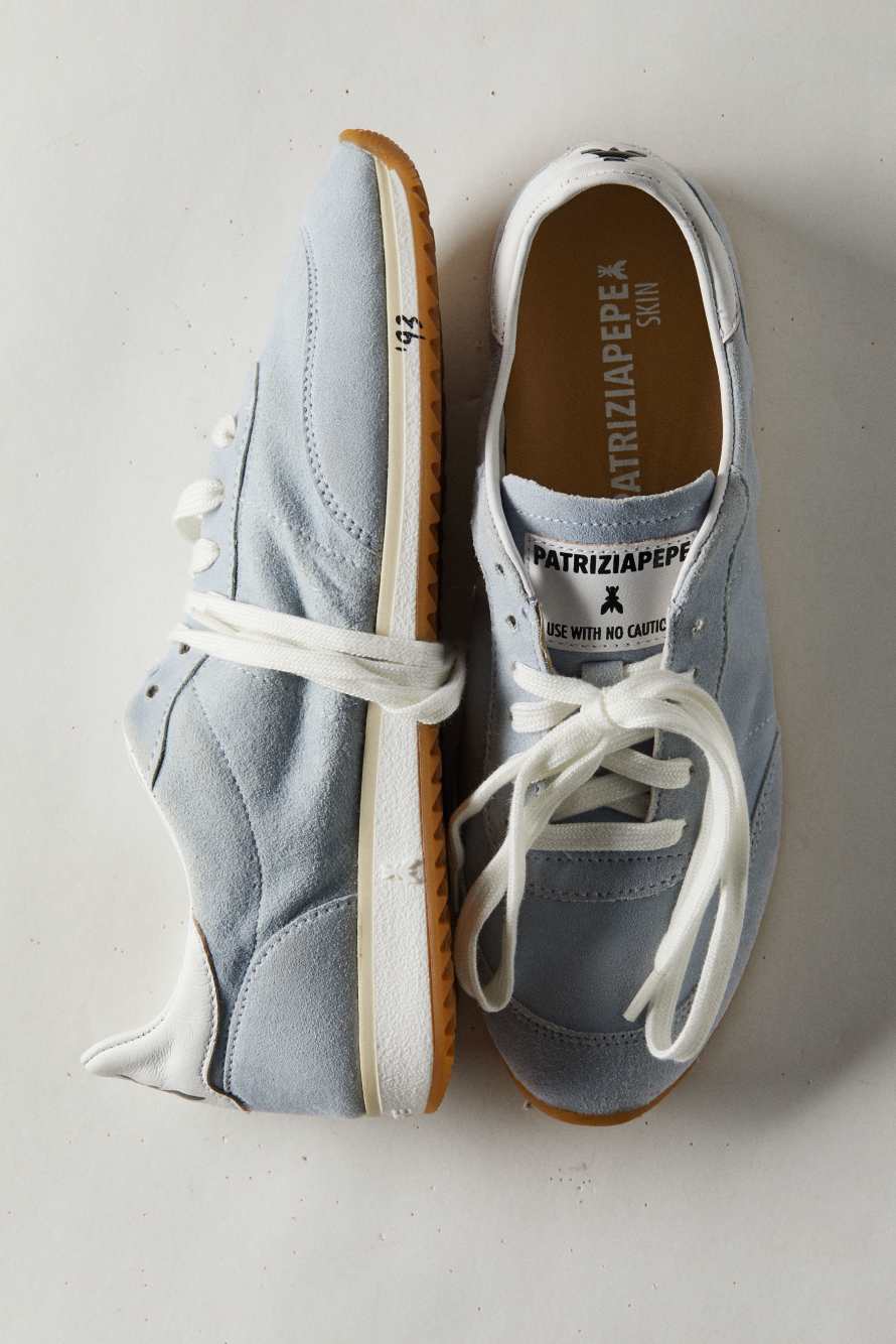 Running SKIN Sneakers '93 из замши, Синий, Patrizia Pepe