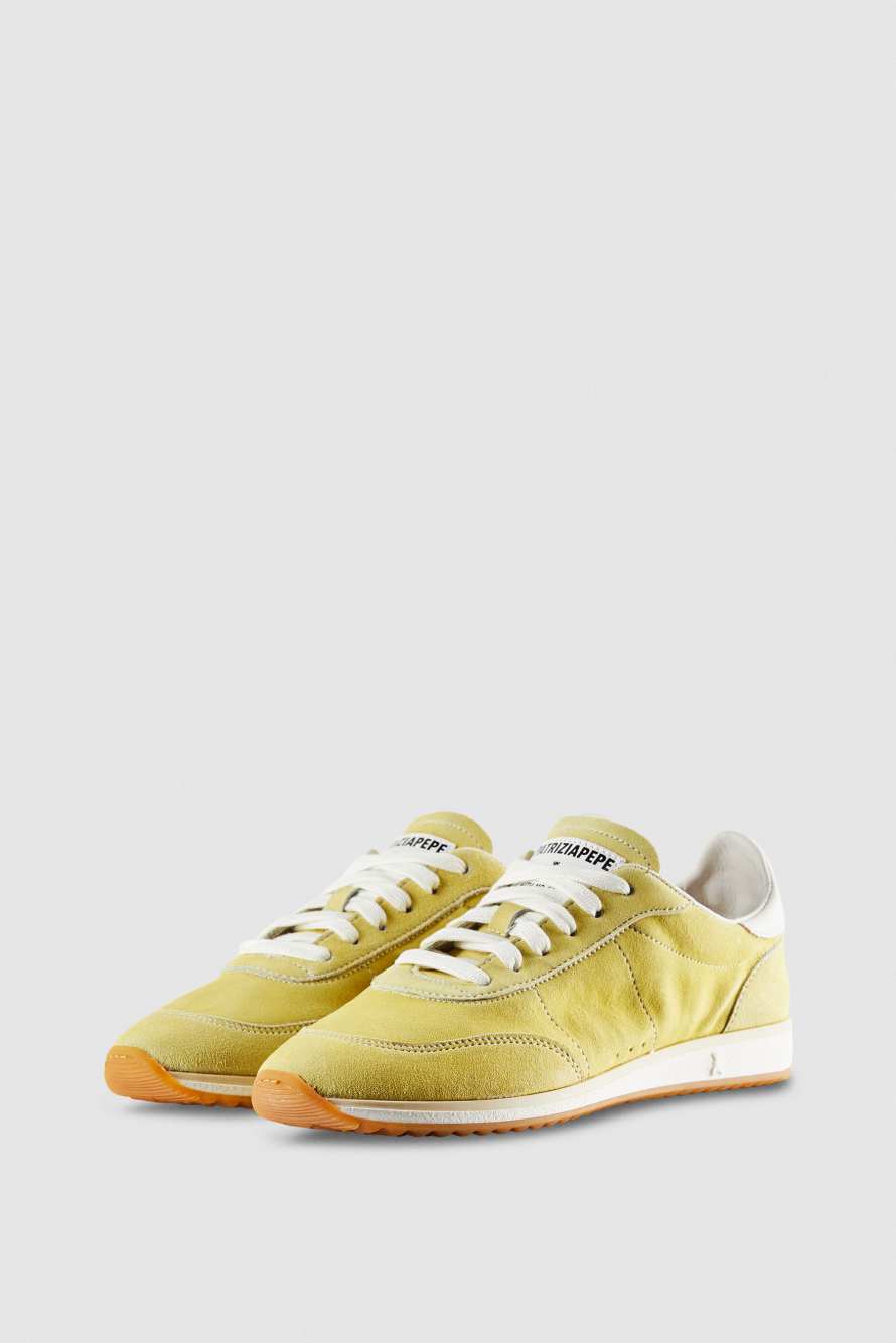 Running SKIN Sneakers '93 из замши, Желтый, Patrizia Pepe