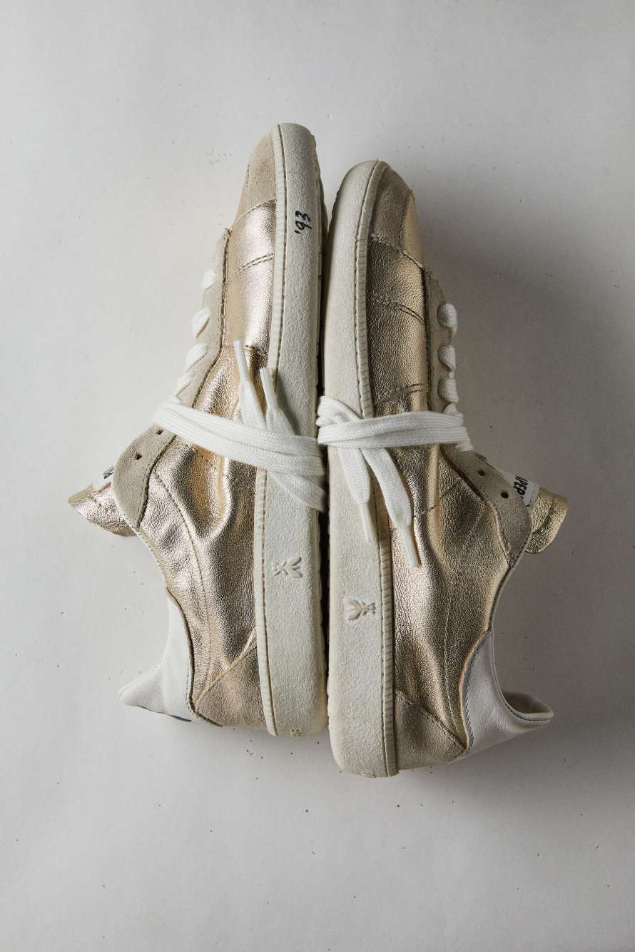 SKIN Sneakers '93 Ламинированная кожа наппа, Золотистый, Patrizia Pepe