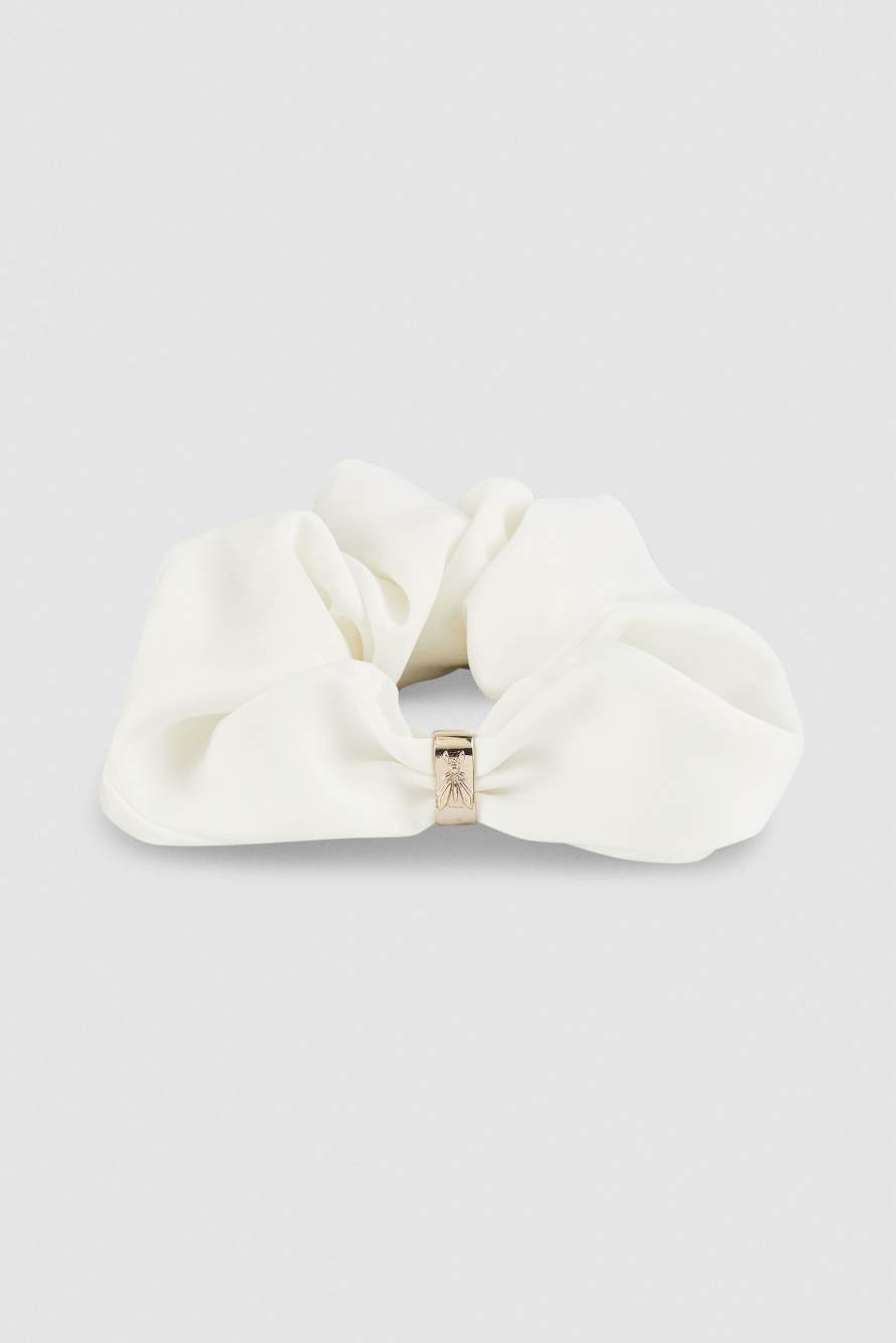 Резинка скранч для волос, Белый, Patrizia Pepe