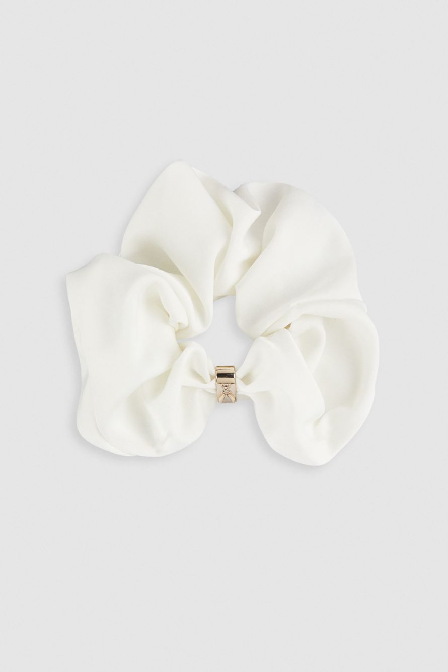 Резинка скранч для волос, Белый, Patrizia Pepe