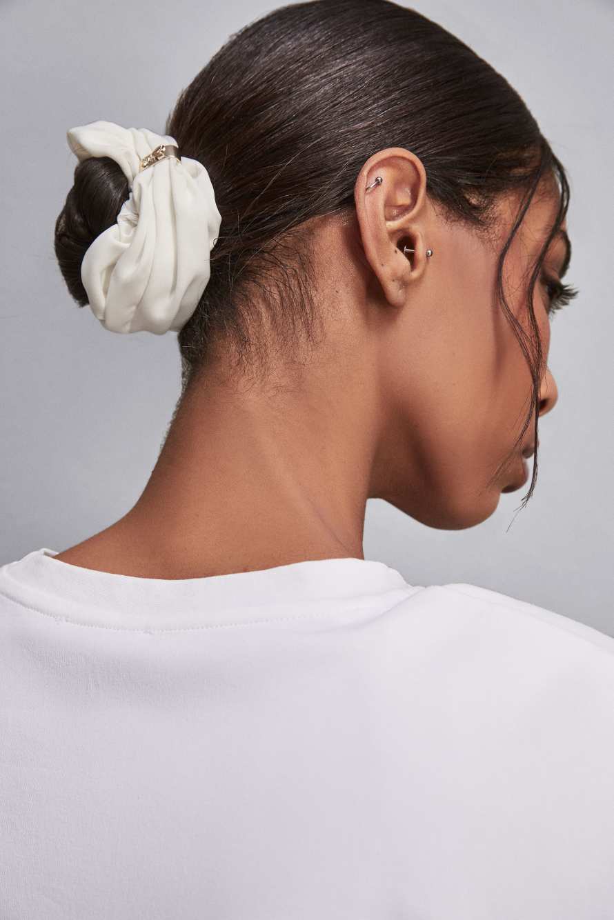 Резинка скранч для волос, Белый, Patrizia Pepe