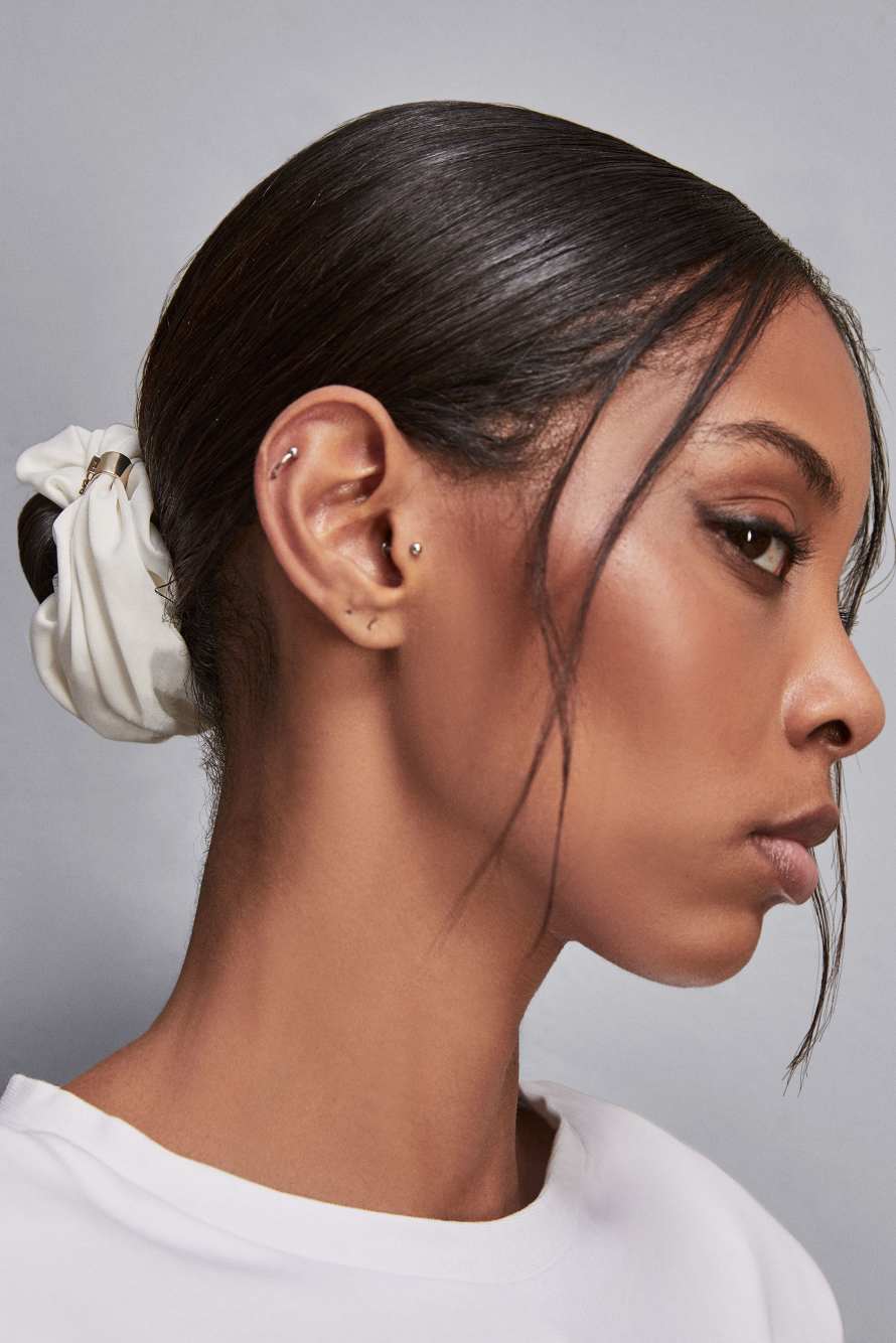 Резинка скранч для волос, Белый, Patrizia Pepe