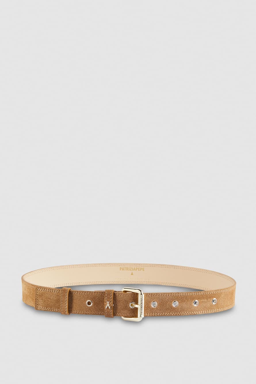 Ceinture en daim, Beige, Patrizia Pepe