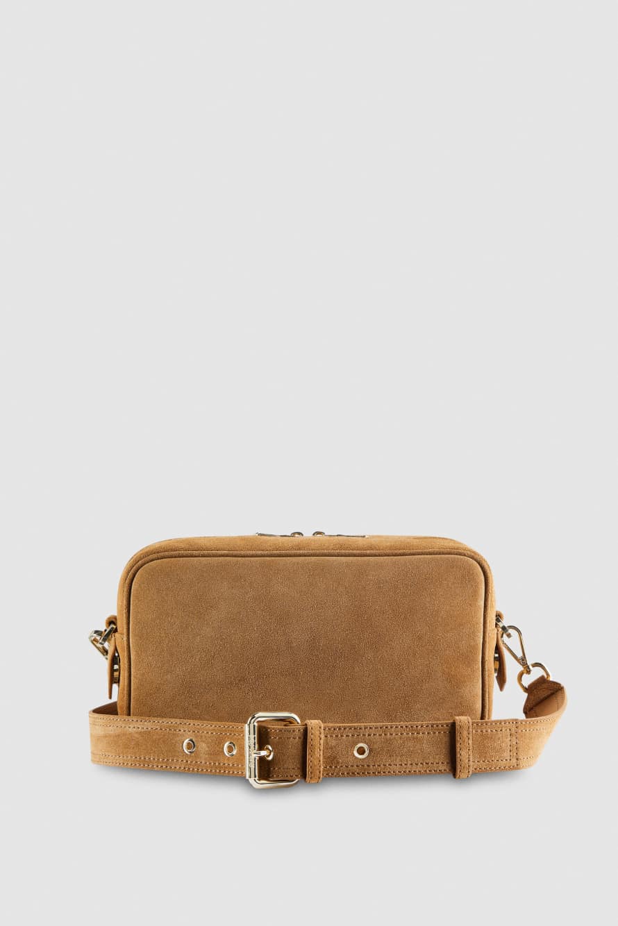 Camera Case (IM)PERFECTION in suede leather, Beige, Patrizia Pepe