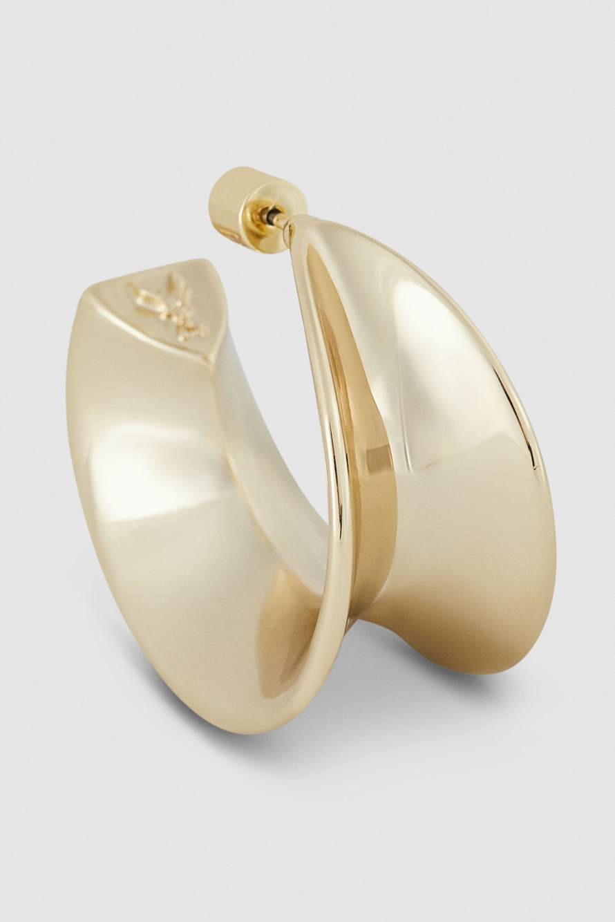 Waves half hoop earrings, Gold, Patrizia Pepe