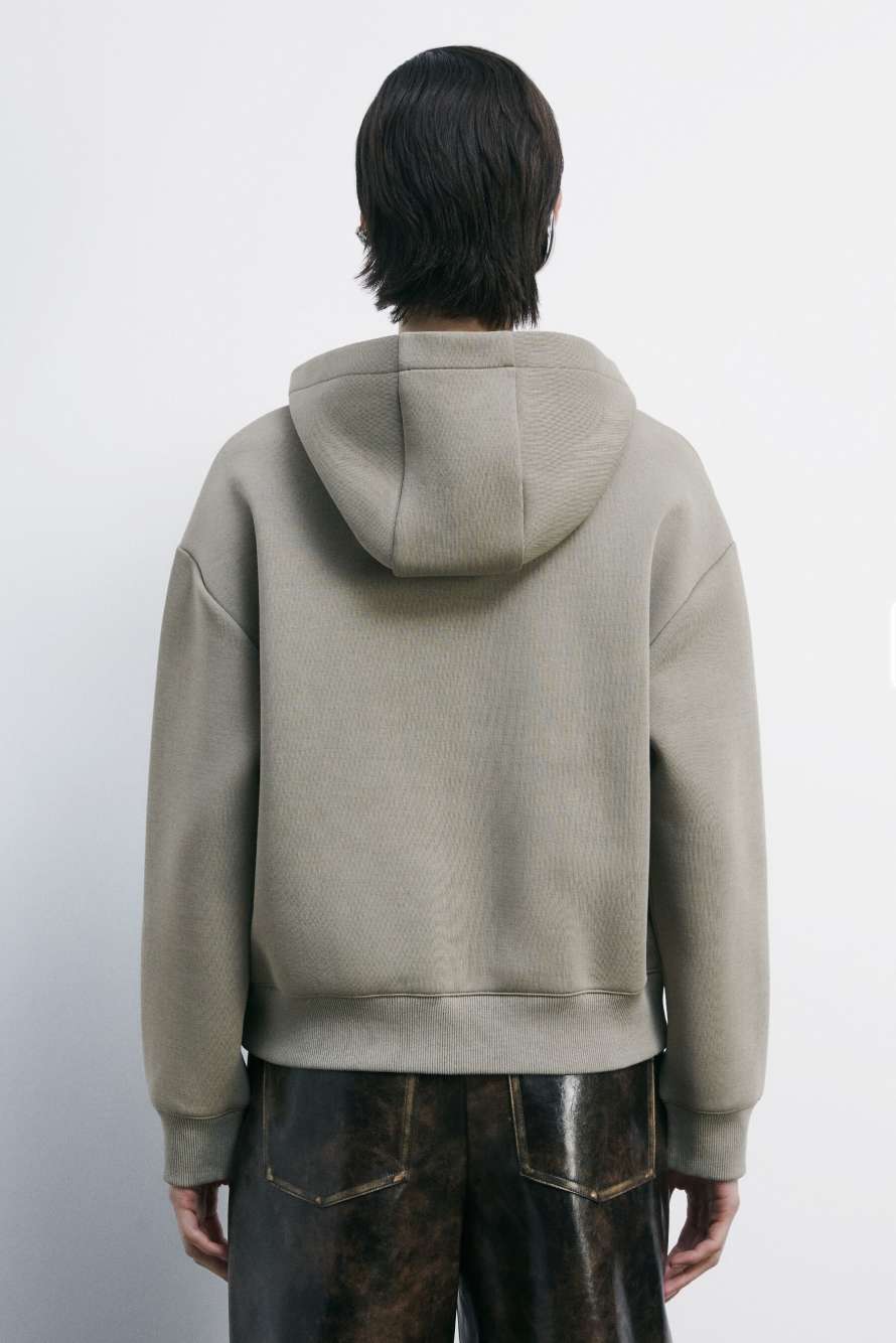 Толстовка с капюшоном из высокотехнологичной ткани, Бежевый, Patrizia Pepe