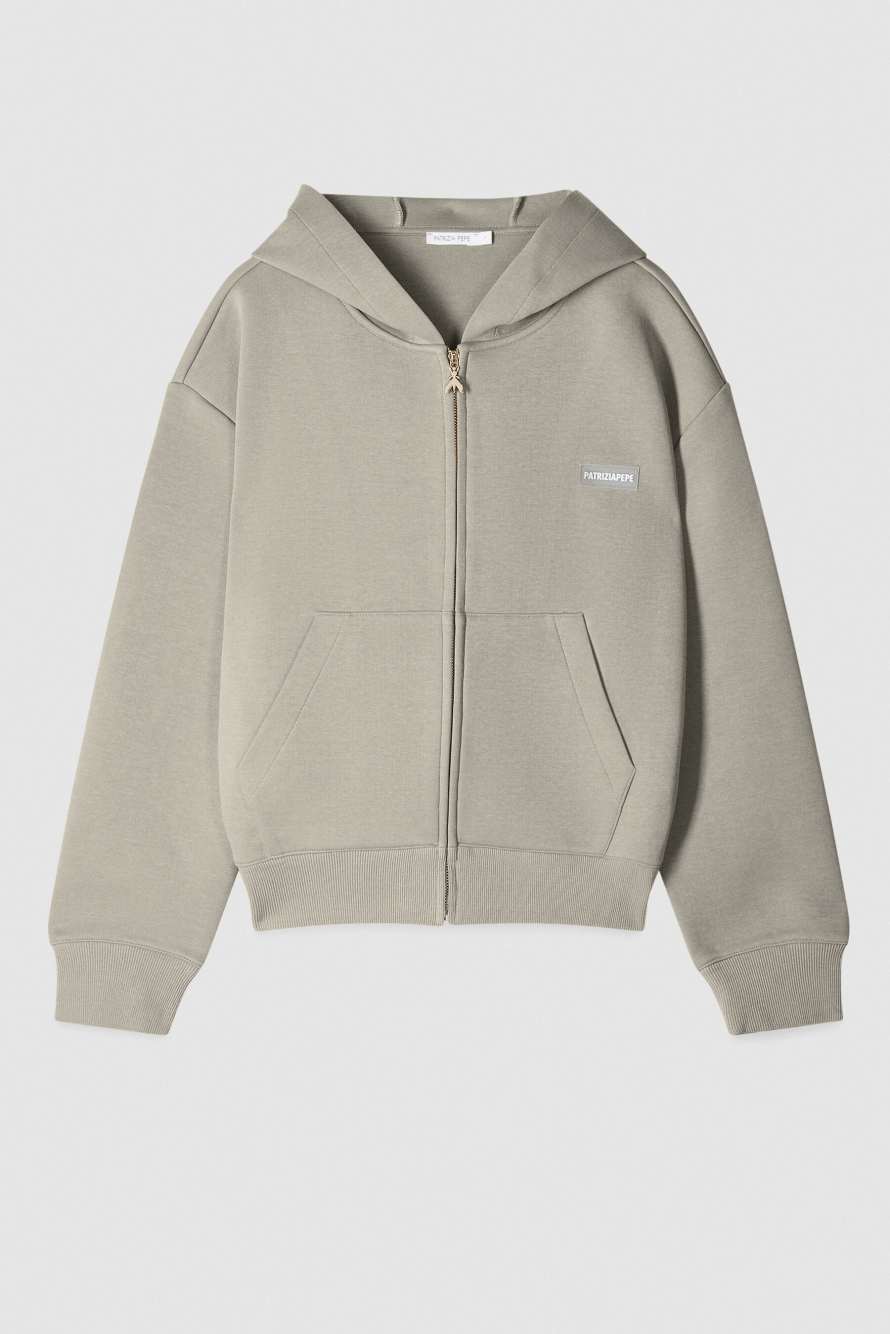 Толстовка с капюшоном из высокотехнологичной ткани, Бежевый, Patrizia Pepe
