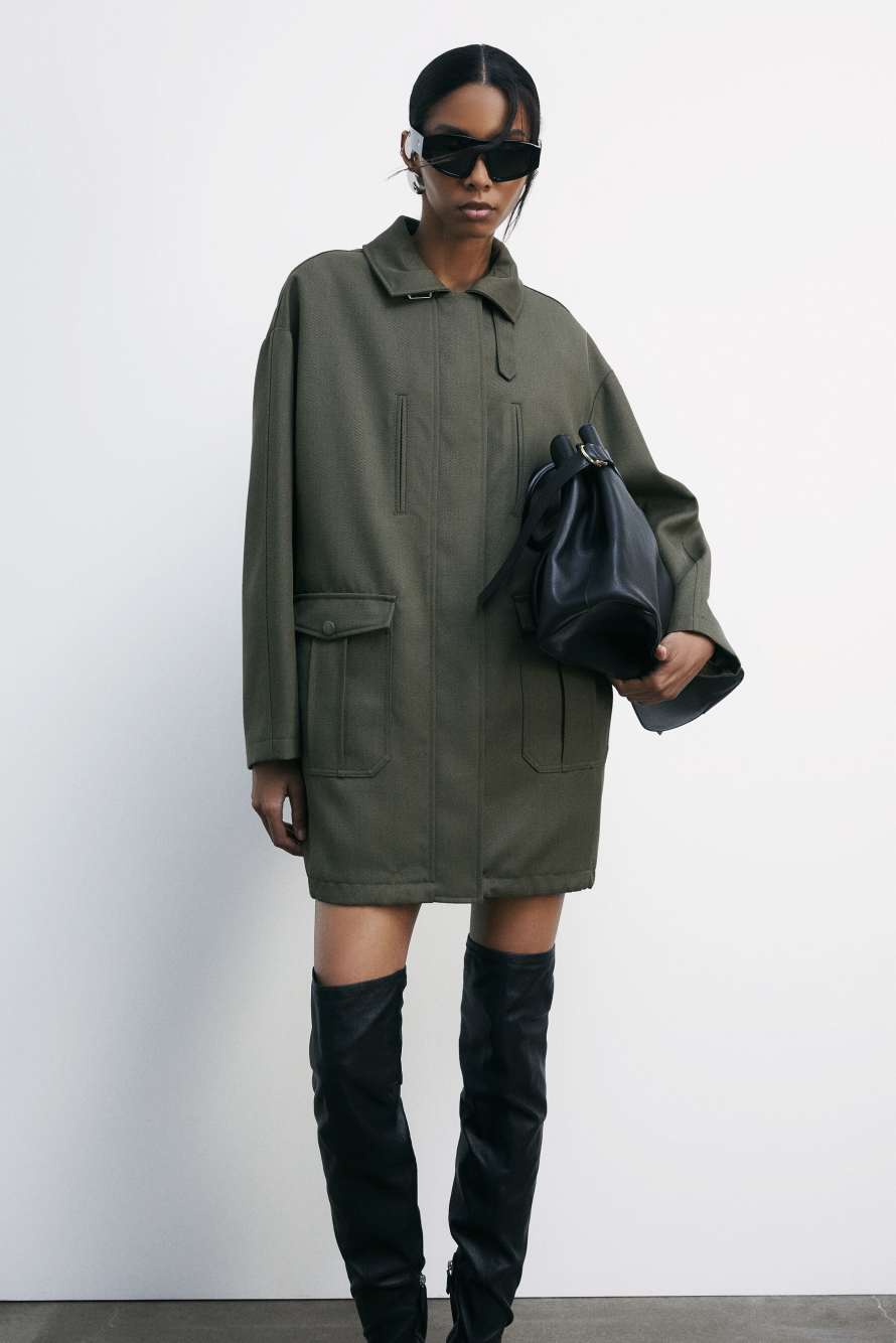 Оверсайз куртка с внутренним жилетом, зелёный, Patrizia Pepe