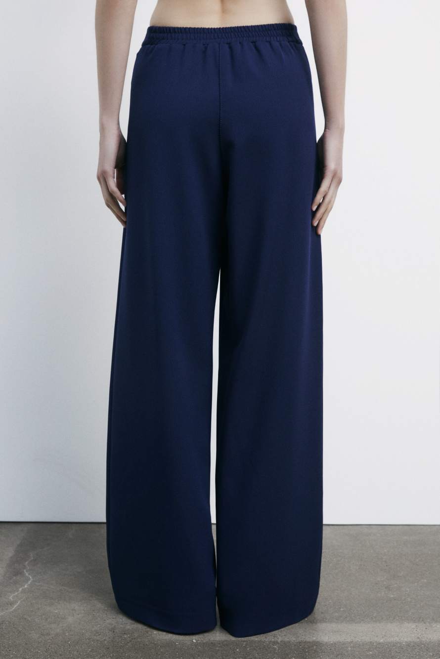 Брюки-палаццо с эффектом джинсы, синий, Patrizia Pepe