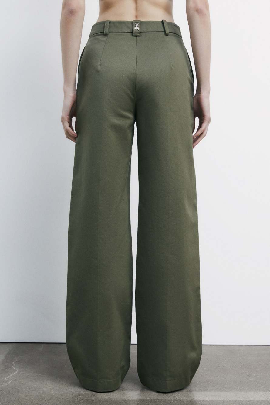 Структурированные прямые брюки, зелёный, Patrizia Pepe