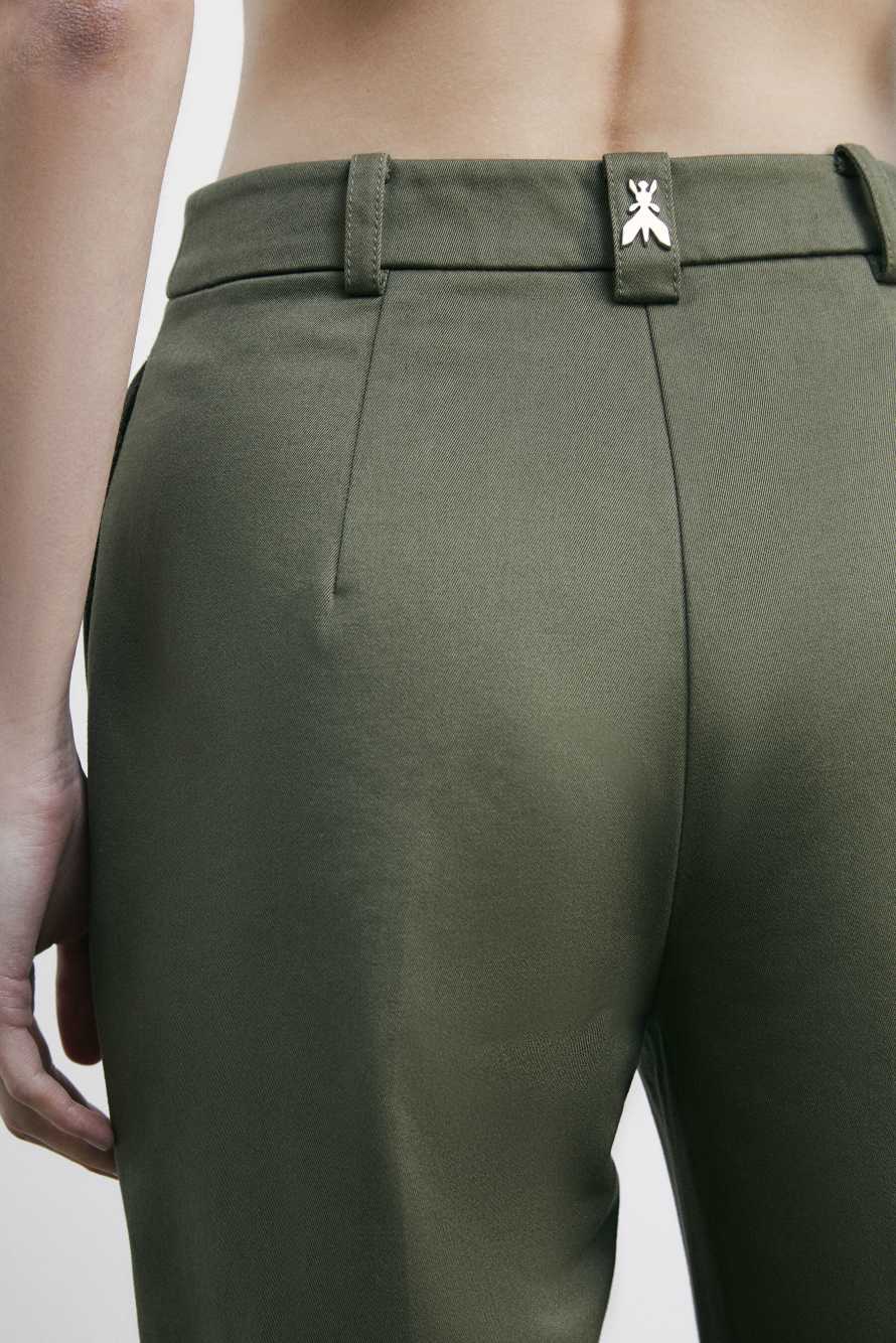 Структурированные прямые брюки, зелёный, Patrizia Pepe