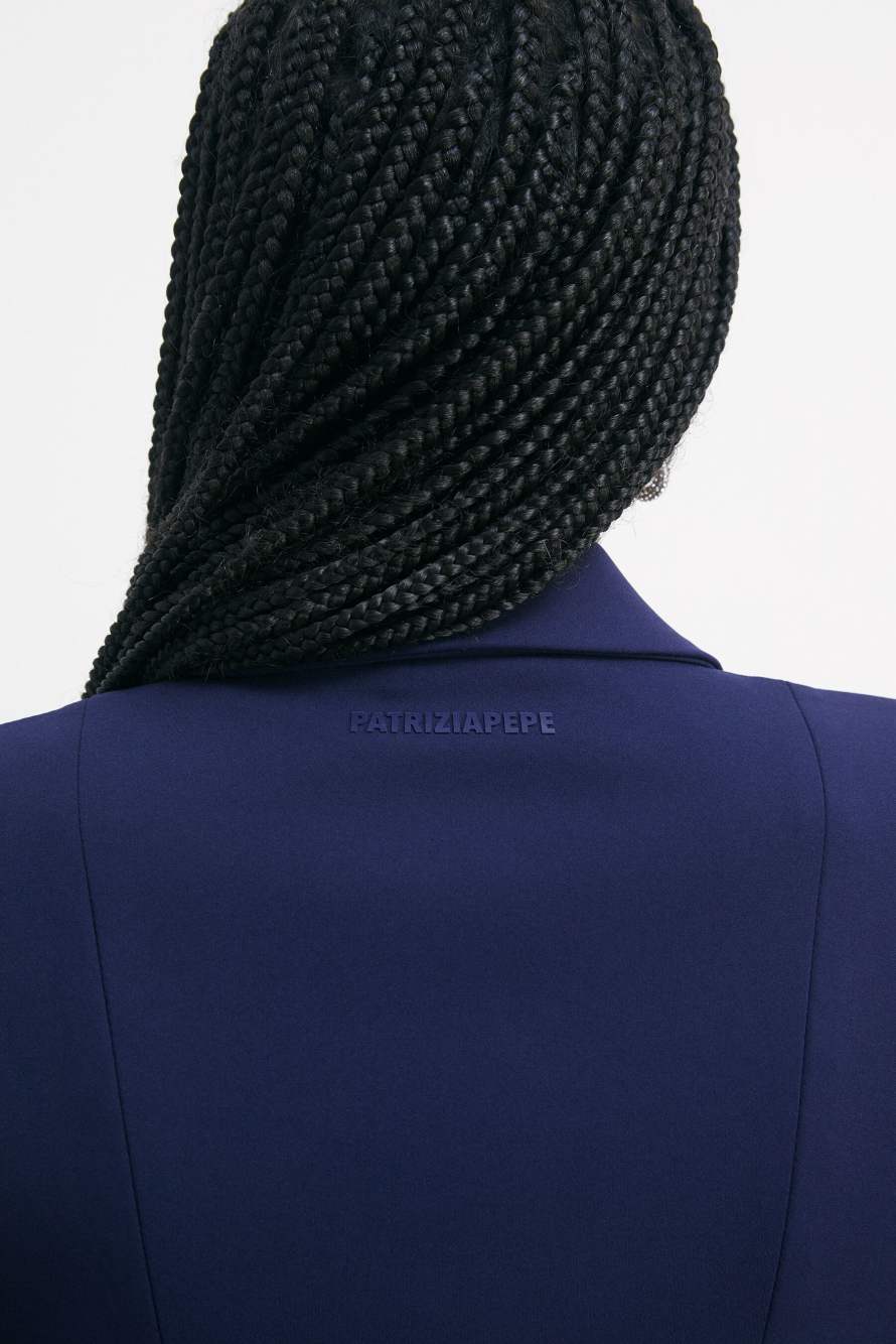 Стрейч-блейзер &laquo;ESSENTIAL&raquo; с деталями на молнии, синий, Patrizia Pepe