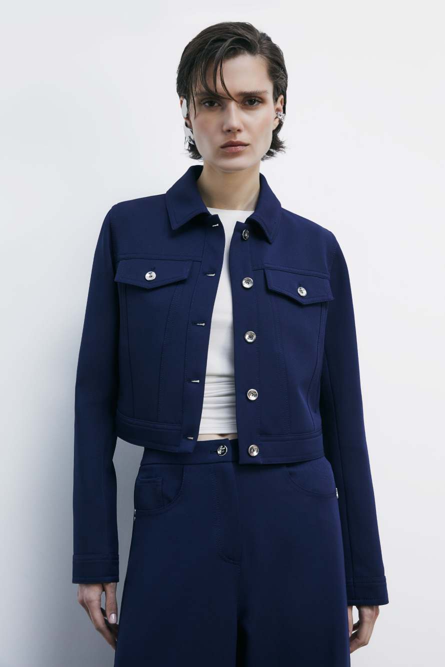 Короткий жакет по типу джинсовой куртки, синий, Patrizia Pepe