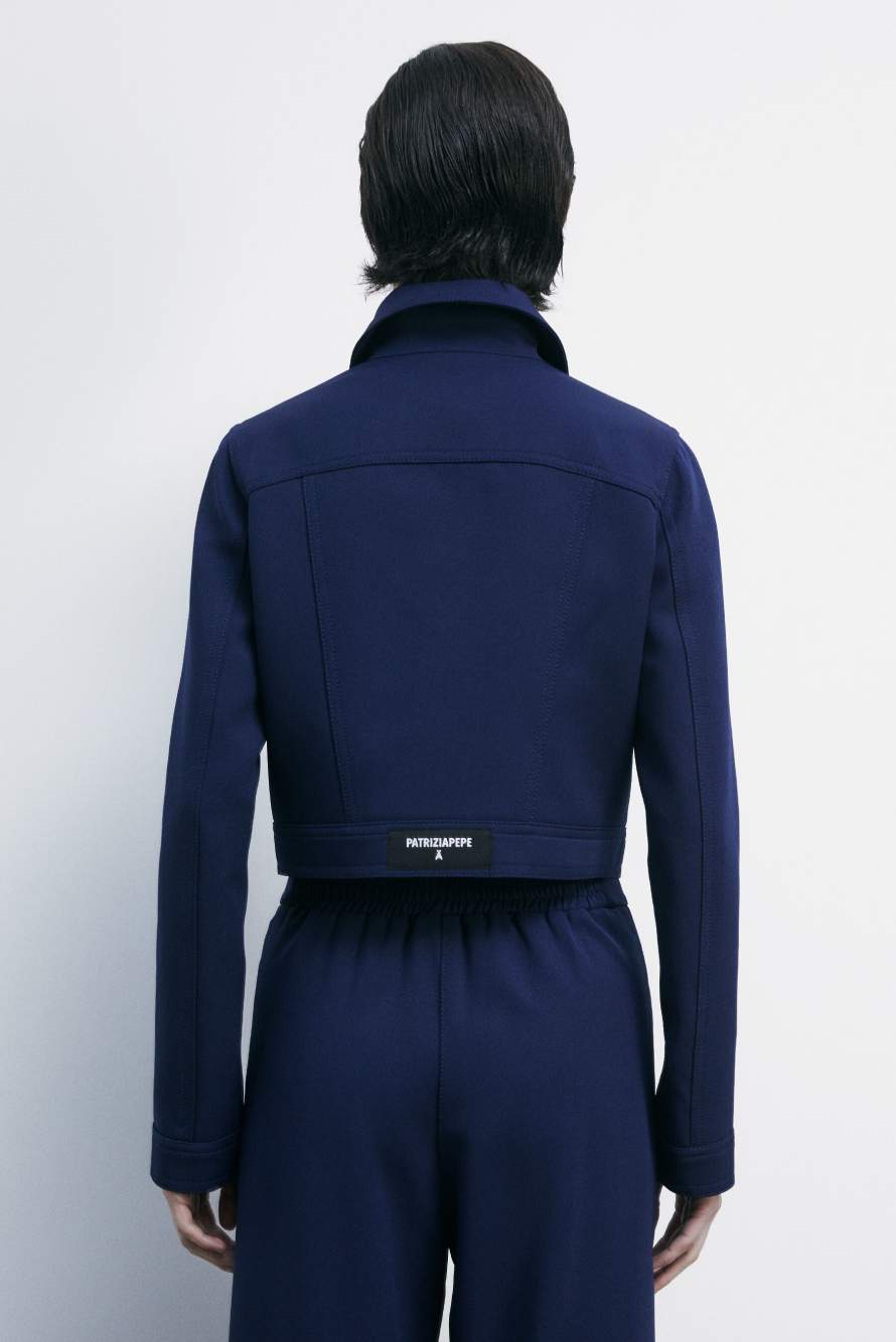 Короткий жакет по типу джинсовой куртки, синий, Patrizia Pepe