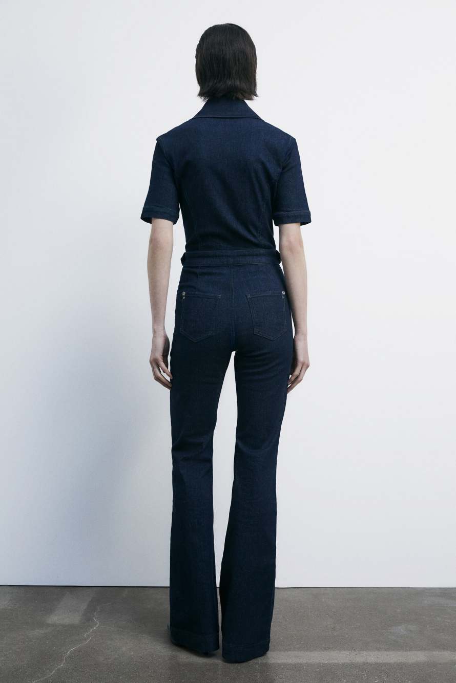 Джинсовый комбинезон с короткими рукавами, Синий, Patrizia Pepe