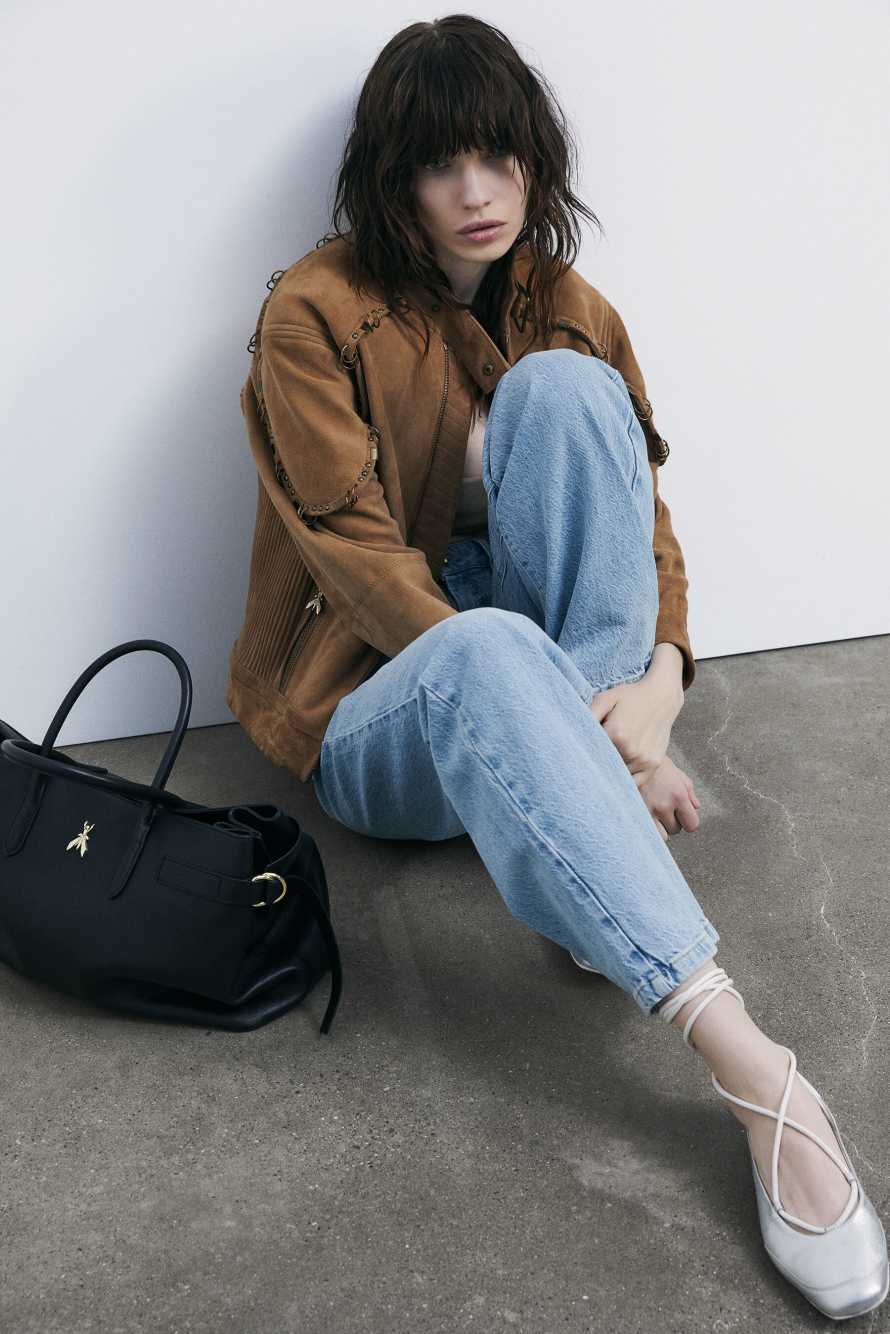 Ламинированные туфли-балетки Dancing SKIN, Серебристый, Patrizia Pepe