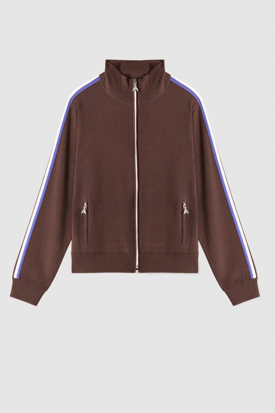 High-neck knit sweatshirt, Brown, Patrizia Pepe