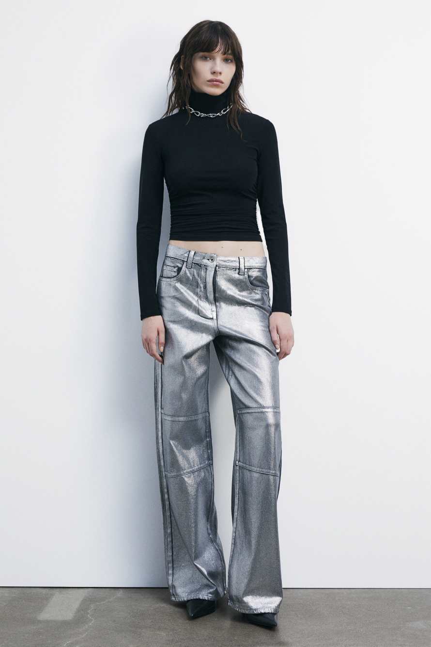 Turtleneck stretch jersey with draping, Black, Patrizia Pepe