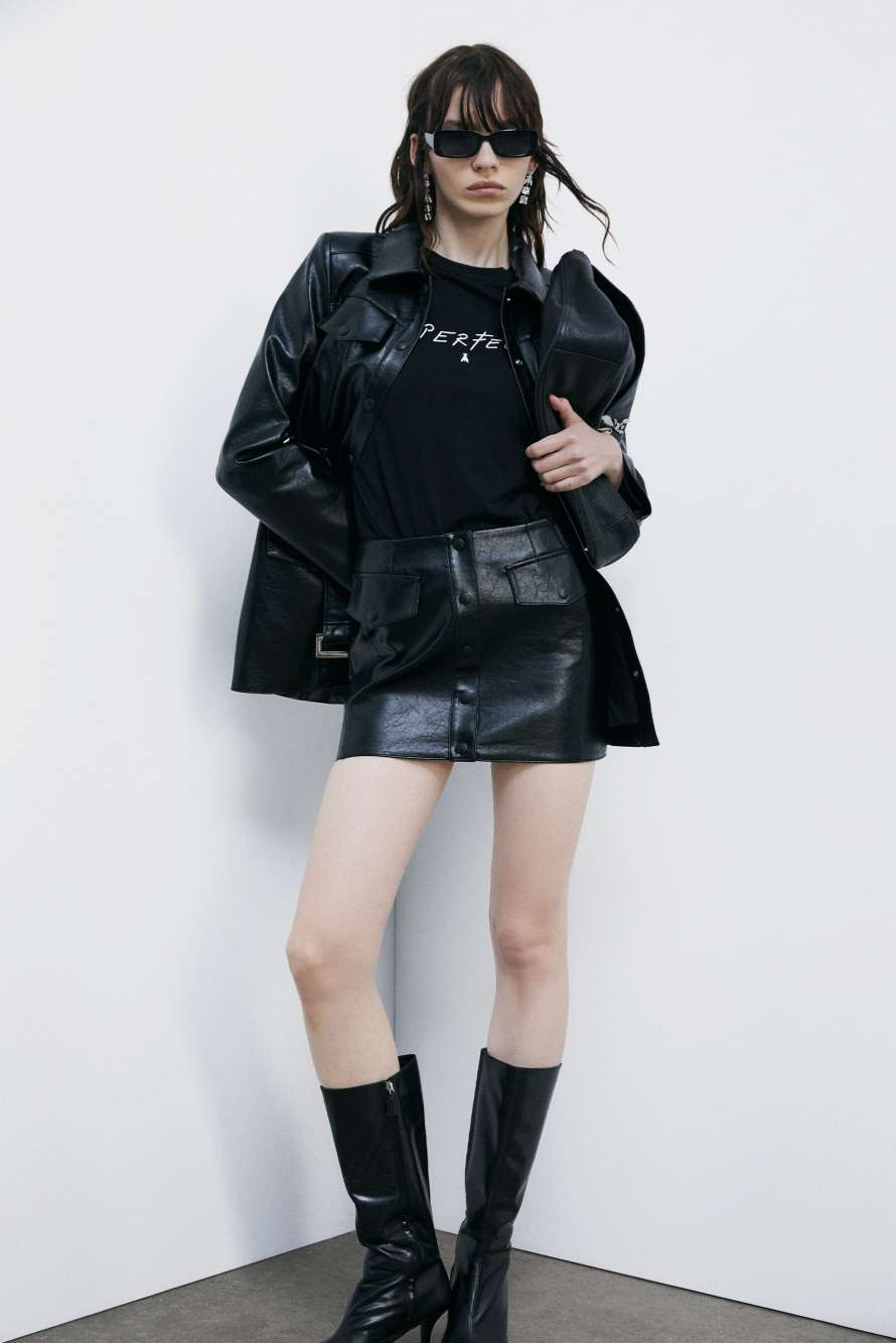 (IM)PERFECTION jersey T-shirt, Black, Patrizia Pepe