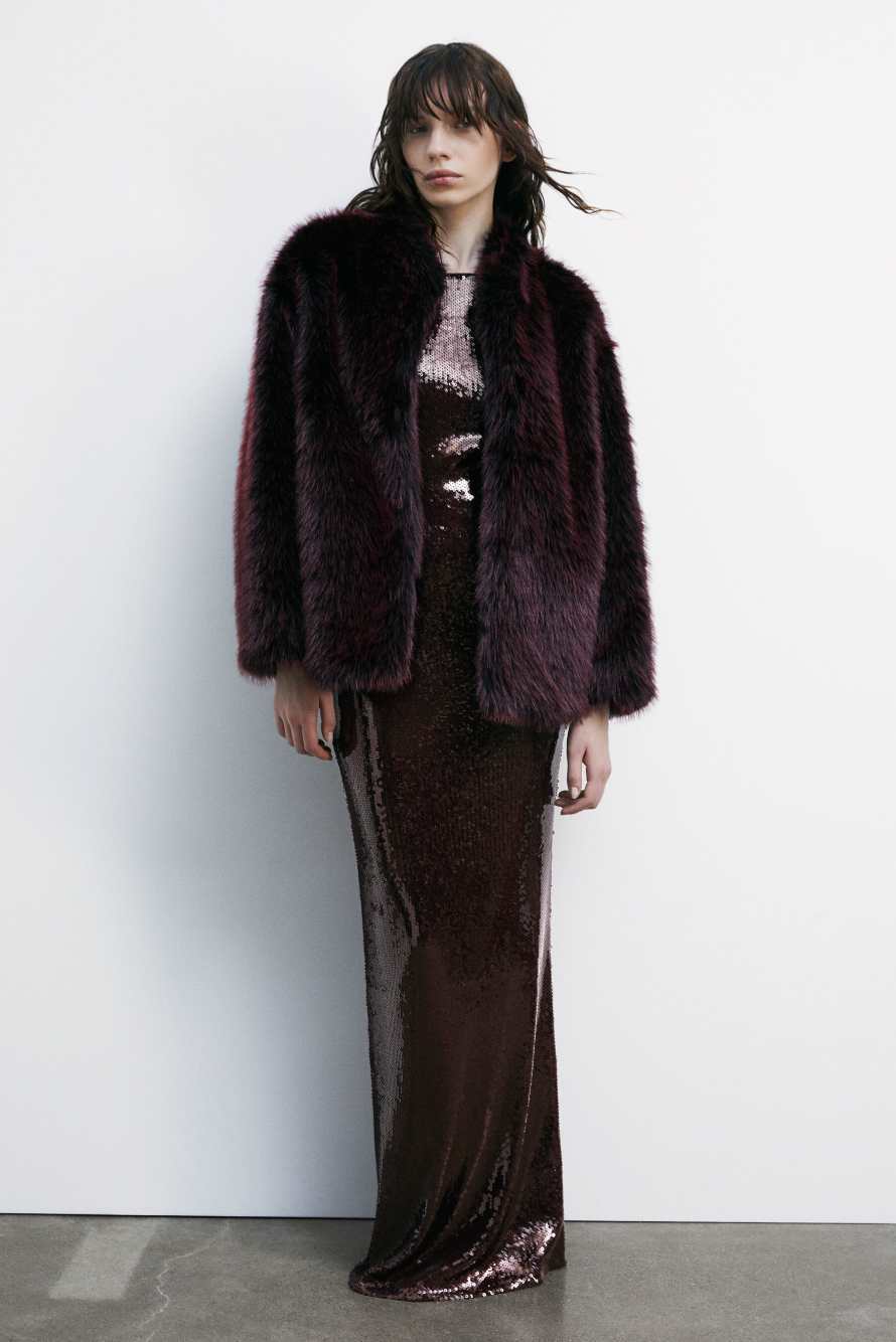 Soft fluffy jacket, Bordeaux, Patrizia Pepe