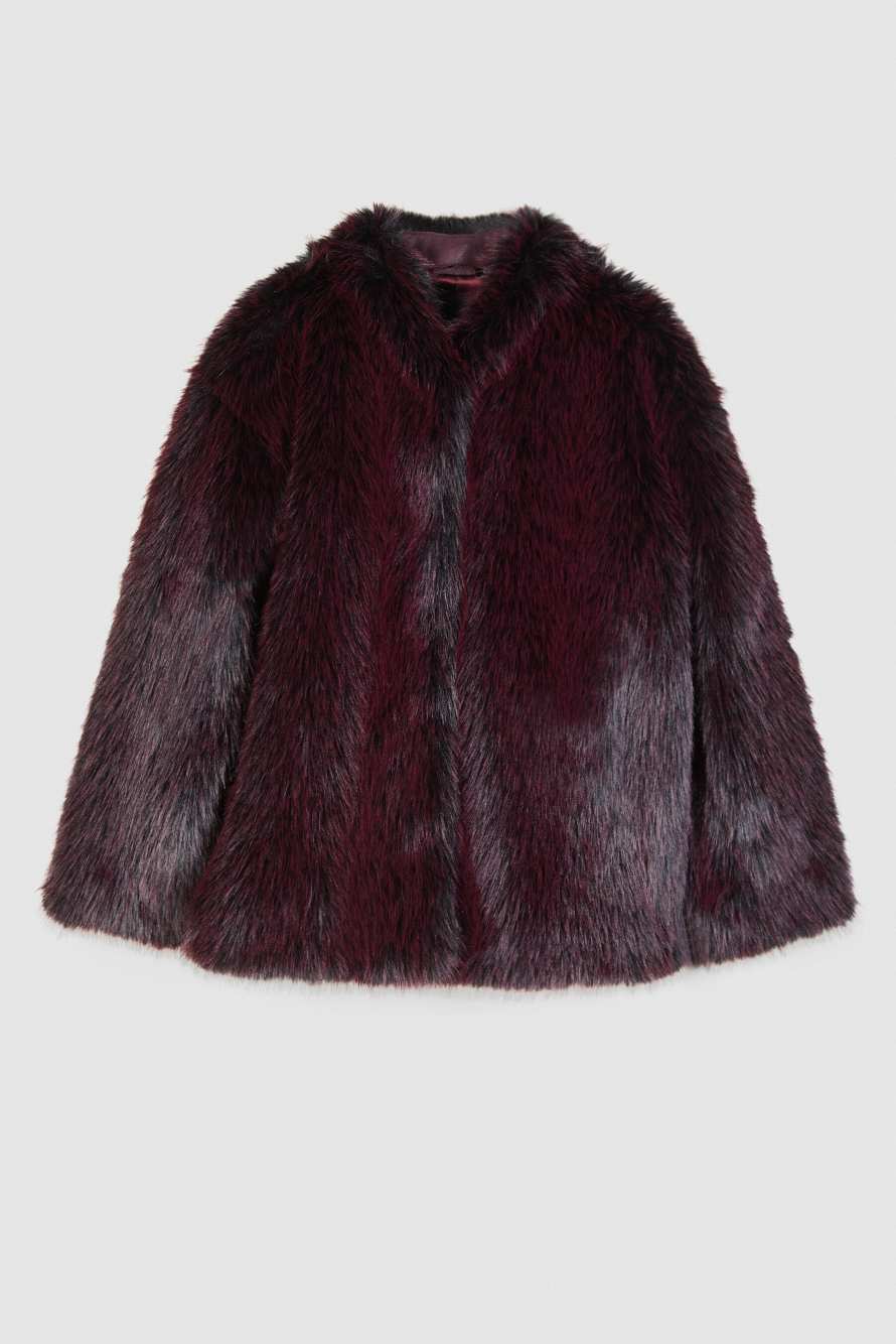 Soft fluffy jacket, Bordeaux, Patrizia Pepe