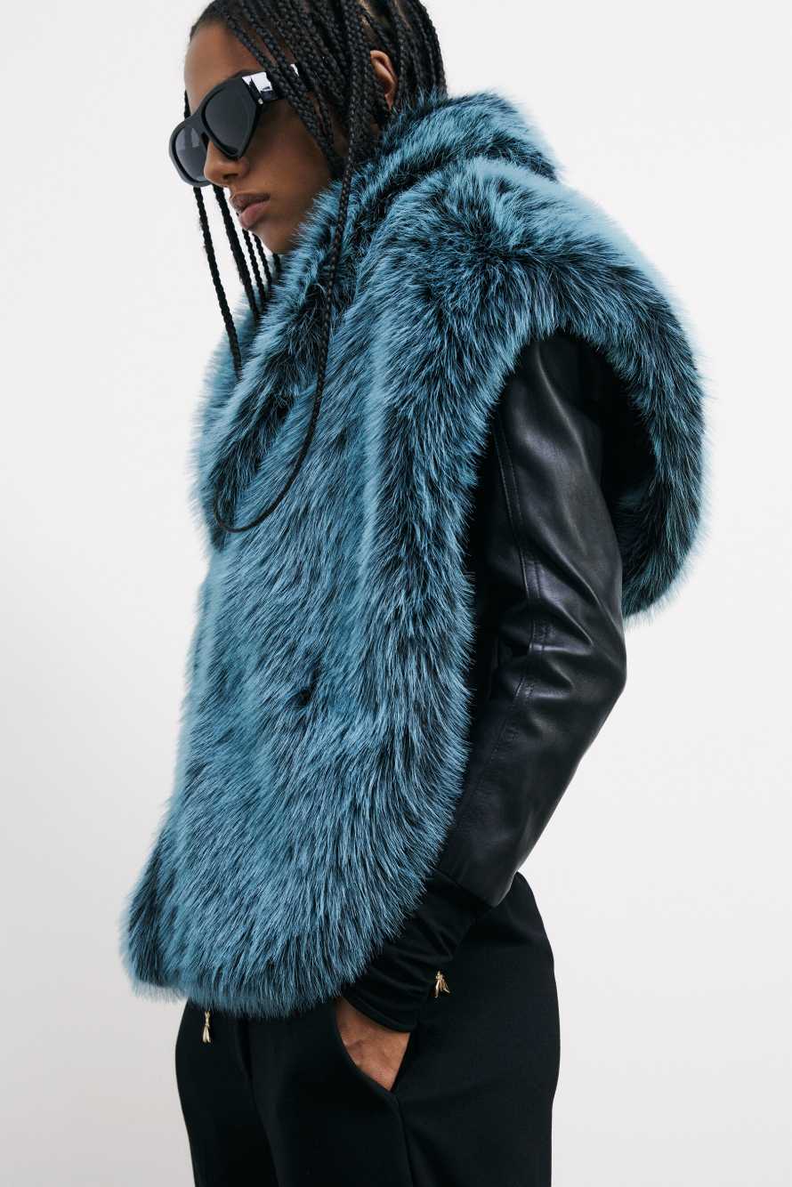 Мягкая двусторонняя накидка, зелёный, Patrizia Pepe