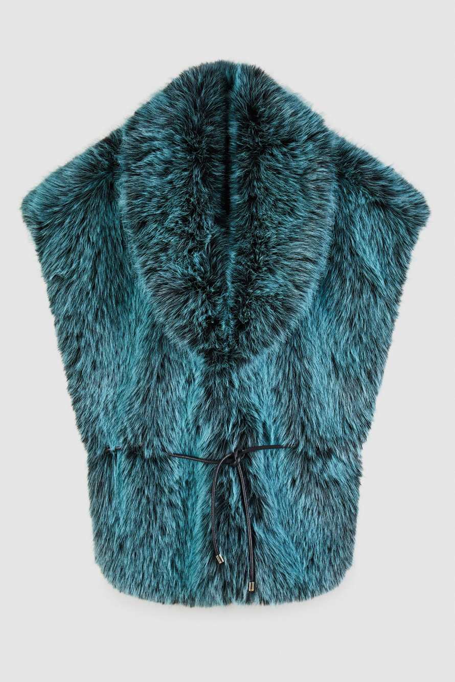 Мягкая двусторонняя накидка, зелёный, Patrizia Pepe