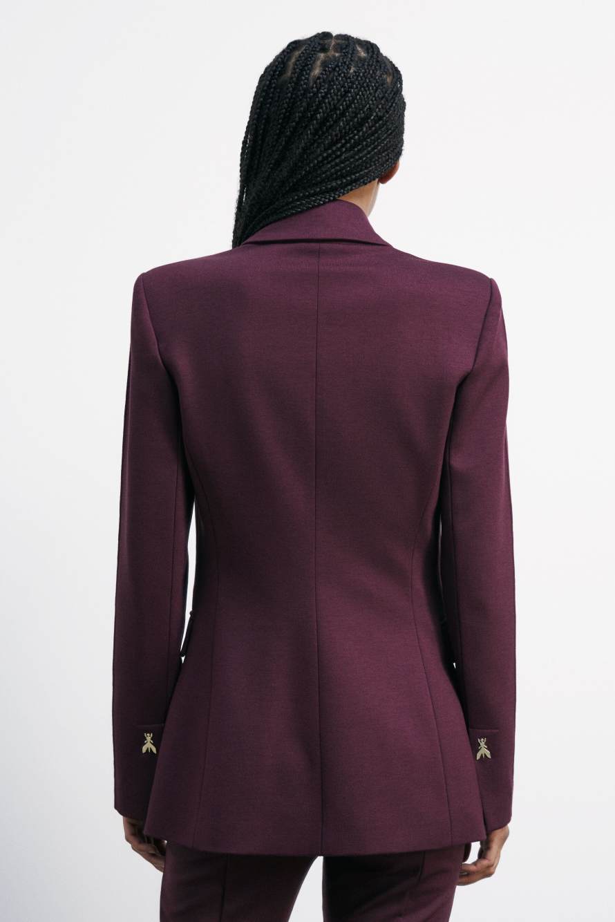 Двубортный пиджак с заклепками Fly, Bordeaux, Patrizia Pepe