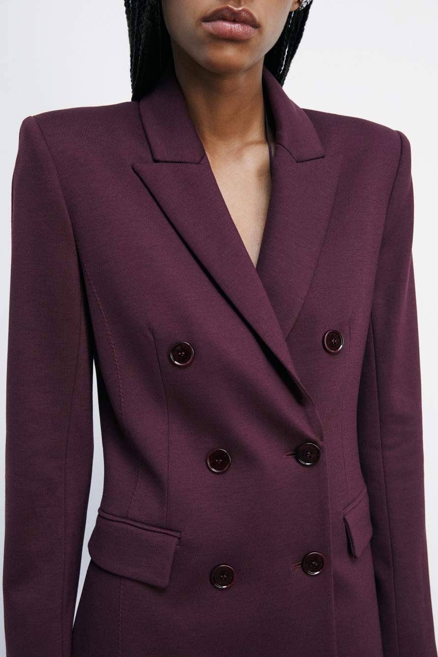 Двубортный пиджак с заклепками Fly, Bordeaux, Patrizia Pepe