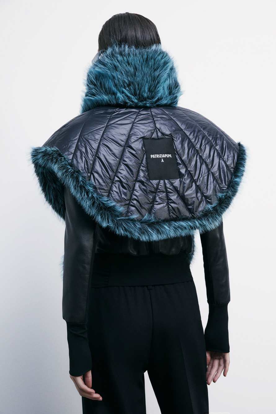 Мягкая двусторонняя накидка, зелёный, Patrizia Pepe