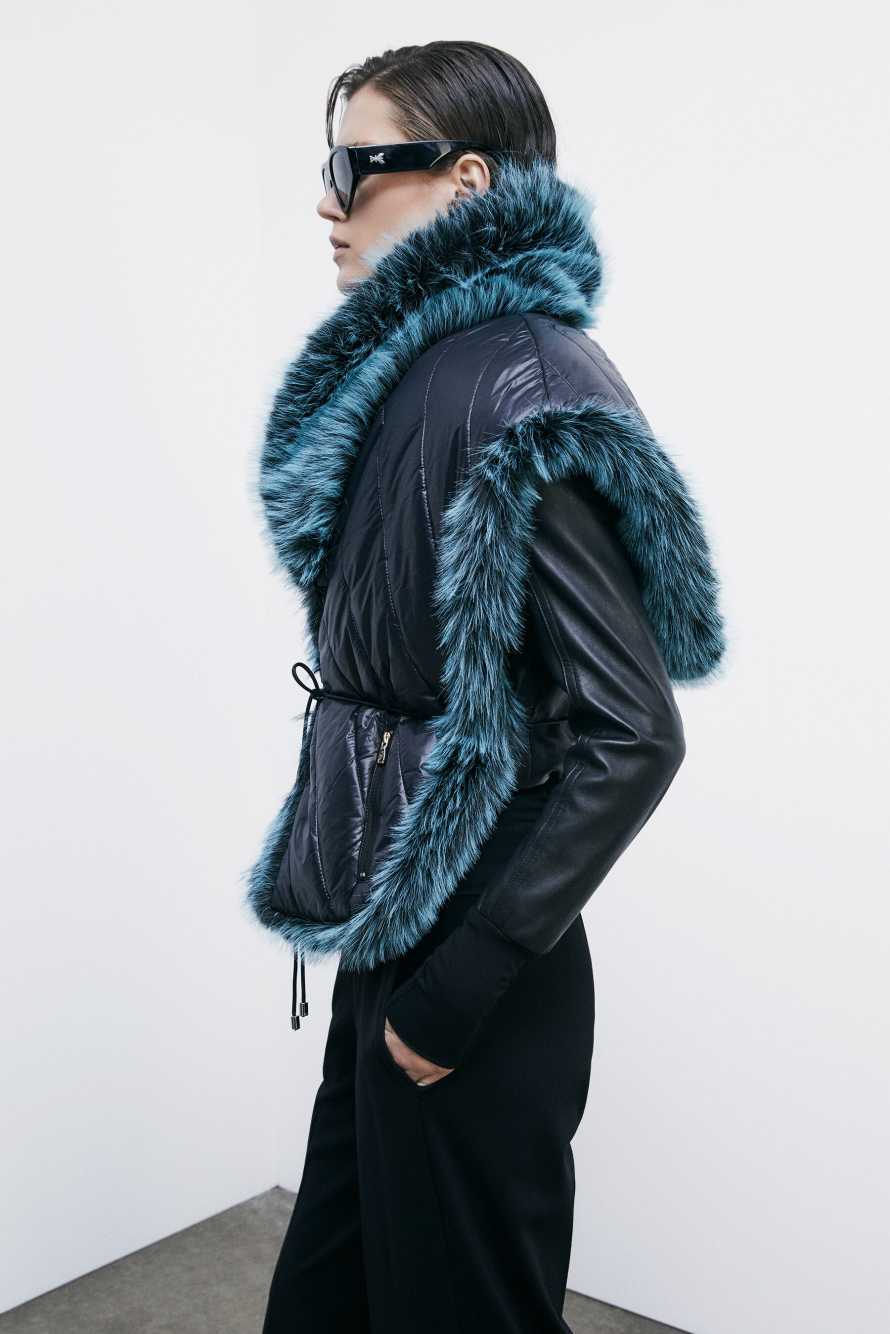 Мягкая двусторонняя накидка, зелёный, Patrizia Pepe