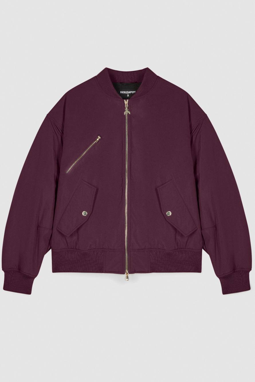 Blouson bomber &agrave; manches oversize, Bordeaux, Patrizia Pepe