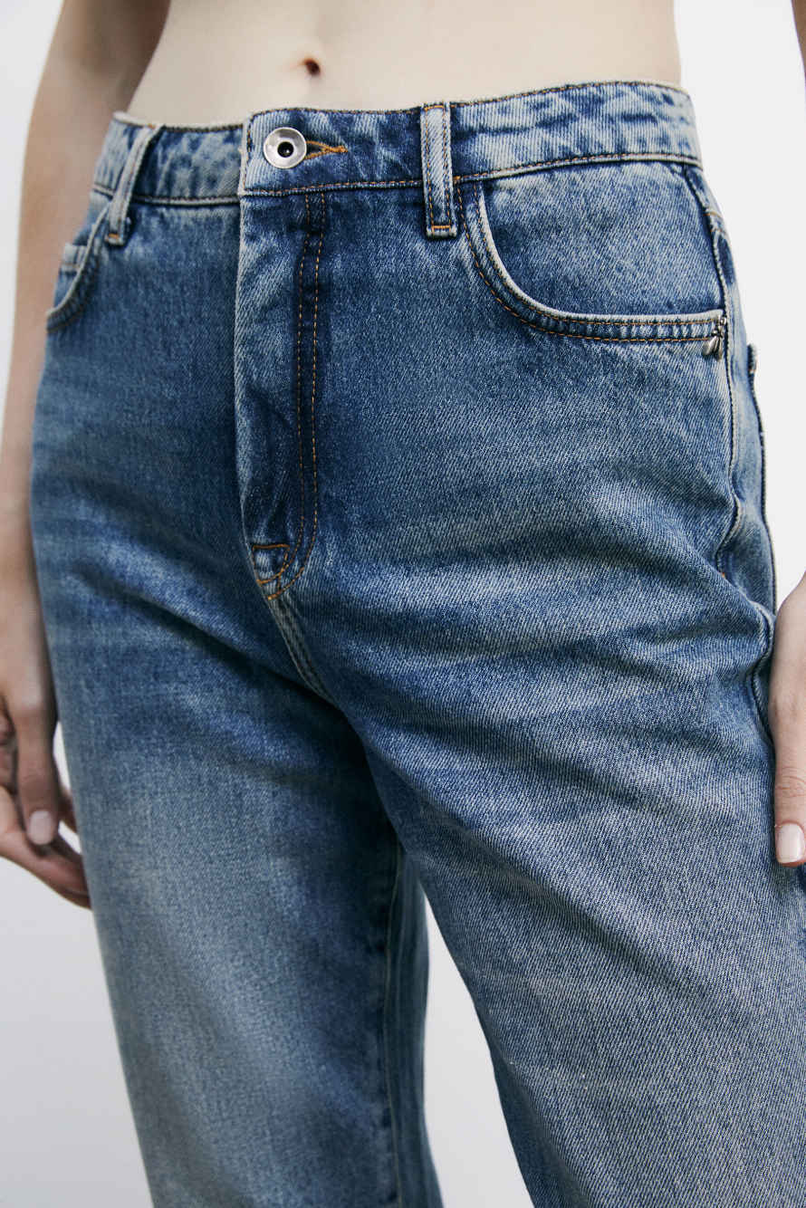 Узкие джинсы с высокой талией, Голубой, Patrizia Pepe