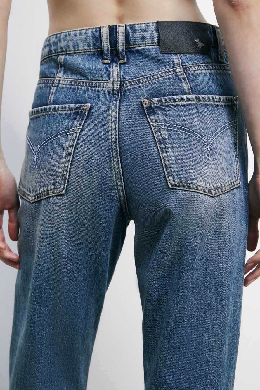 Узкие джинсы с высокой талией, Голубой, Patrizia Pepe