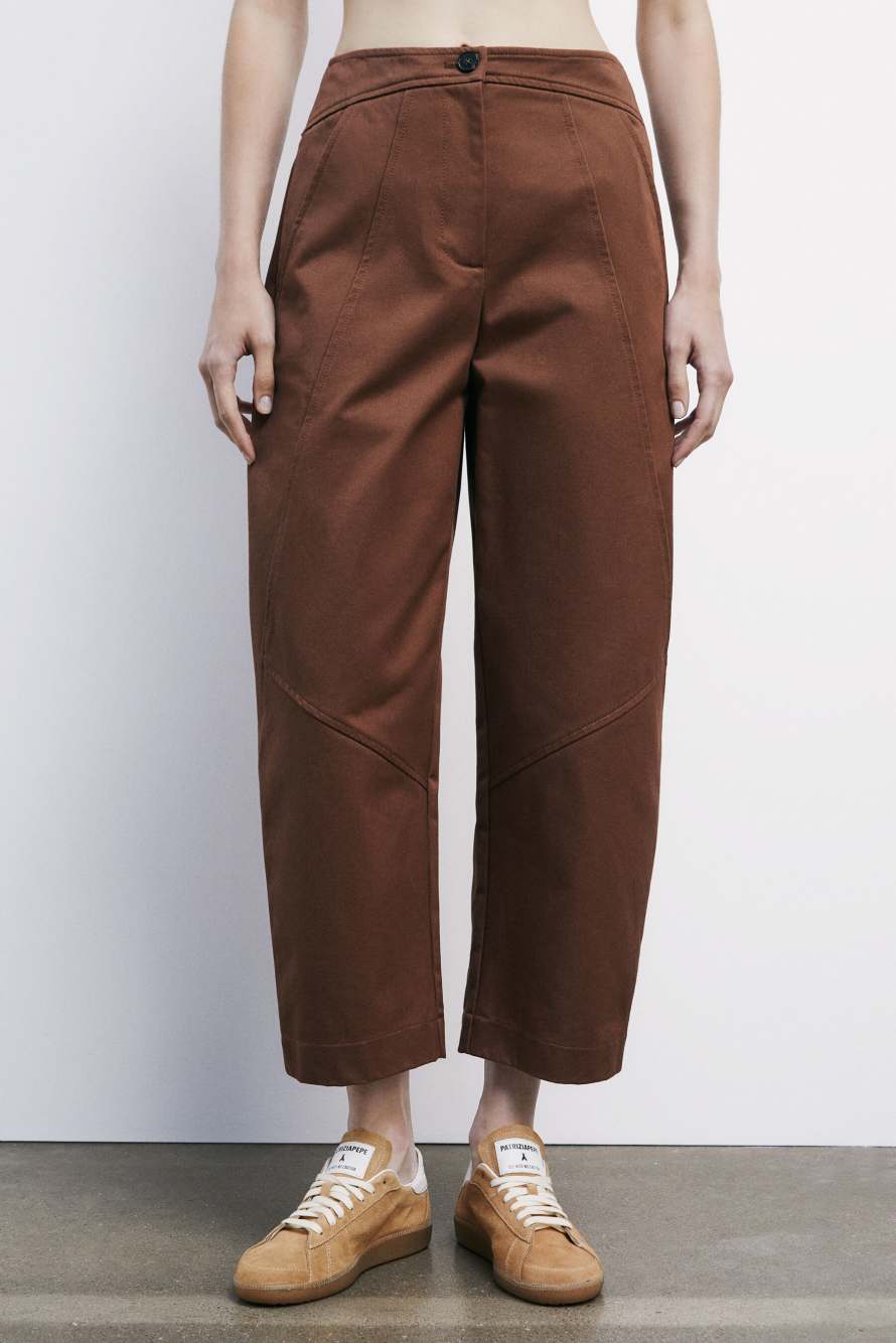 High-waisted balloon jeans, Brown, Patrizia Pepe