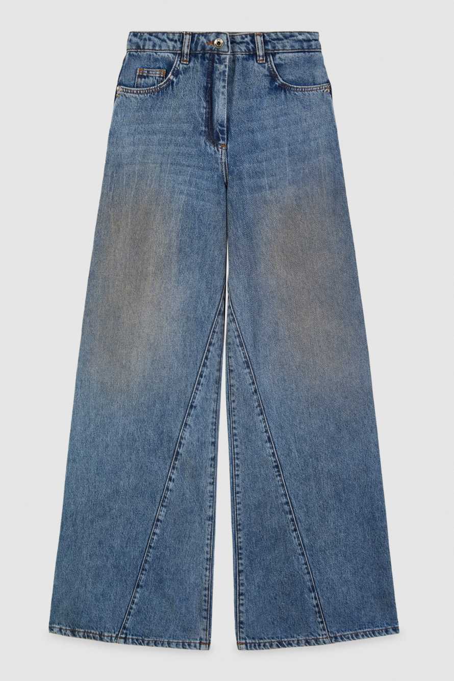 Джинсы широкого кроя с заниженной линией талии, синий, Patrizia Pepe