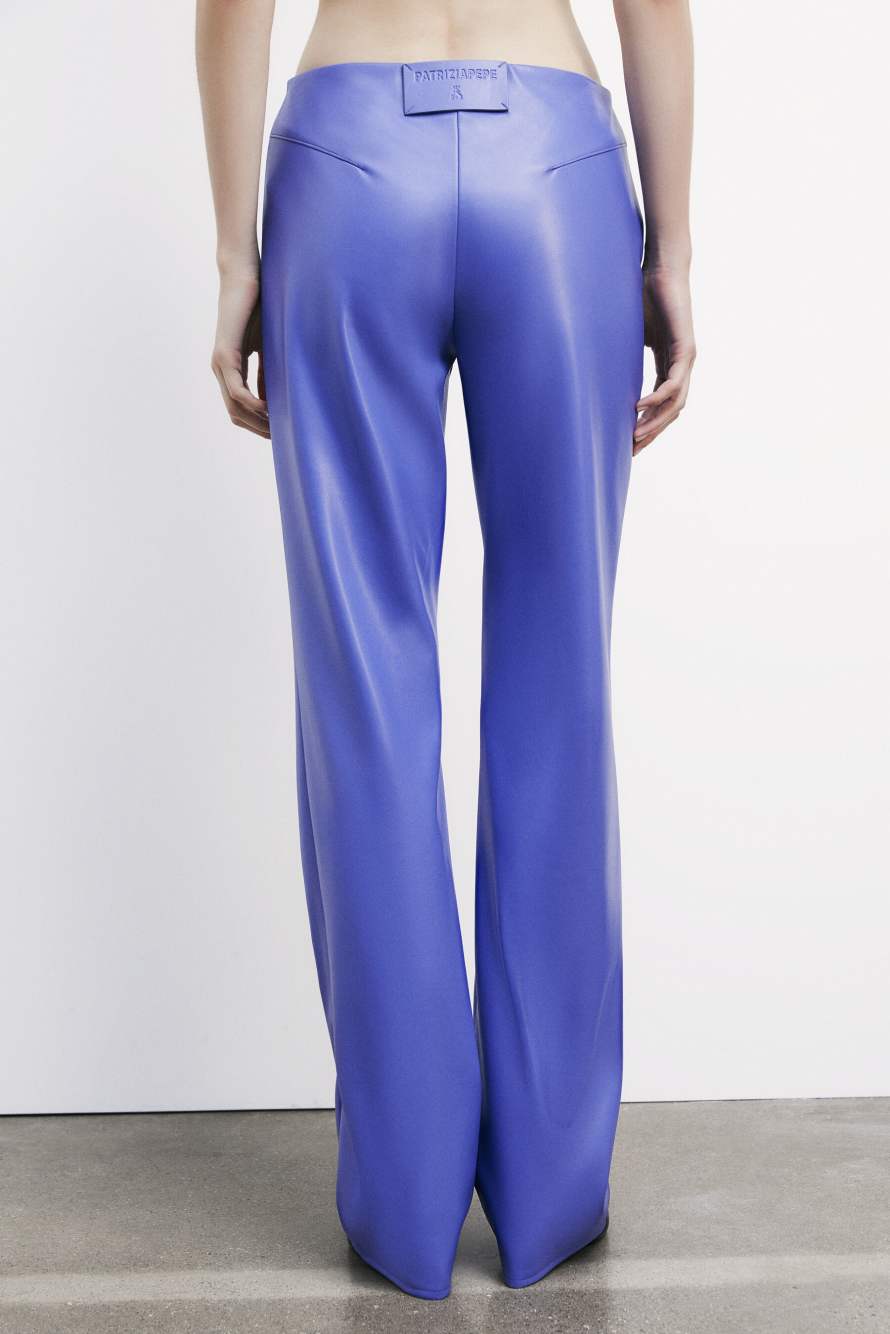 Байкерские брюки с покрытием и заниженной талией, фиолетовый, Patrizia Pepe
