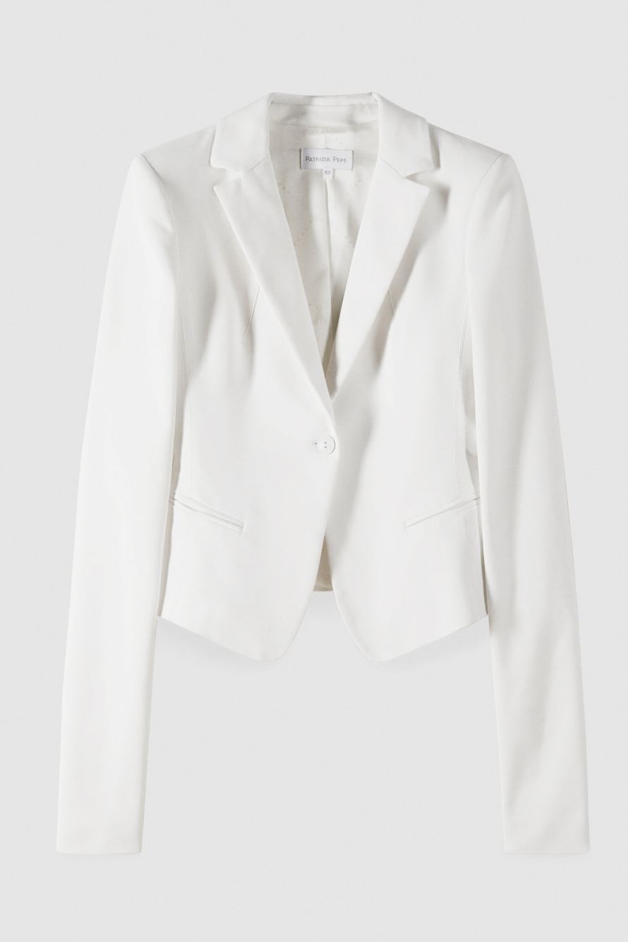 Пиджак на 1 пуговице, Белый, Patrizia Pepe