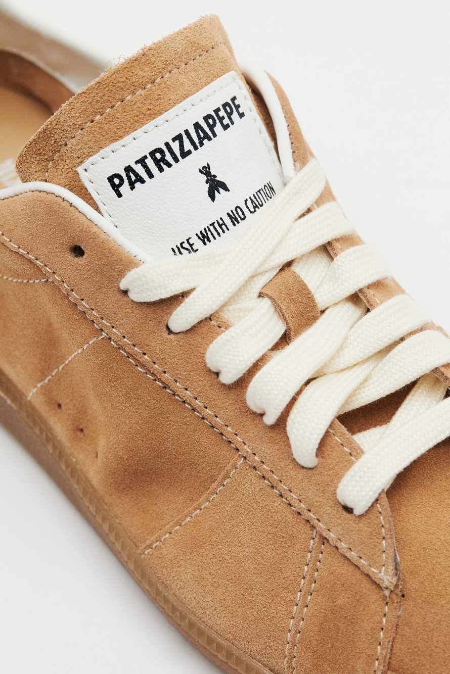 SKIN Sneakers '93 in suede, Beige, Patrizia Pepe