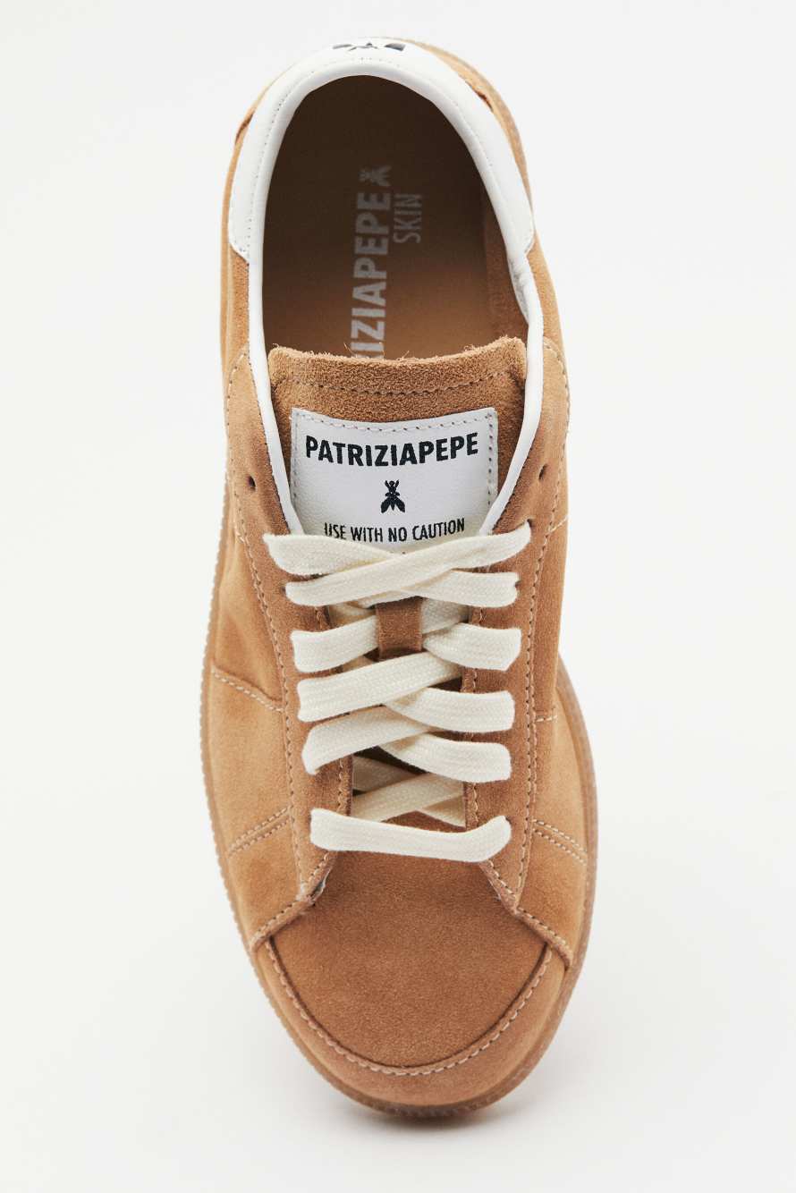 SKIN Sneakers '93 in suede, Beige, Patrizia Pepe