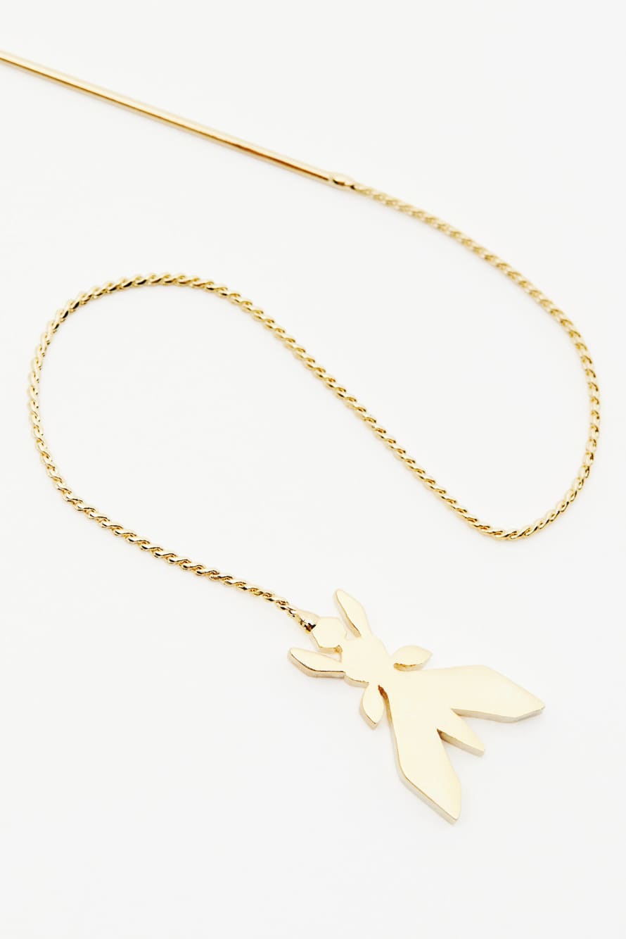 Fly pendant earrings, Gold, Patrizia Pepe