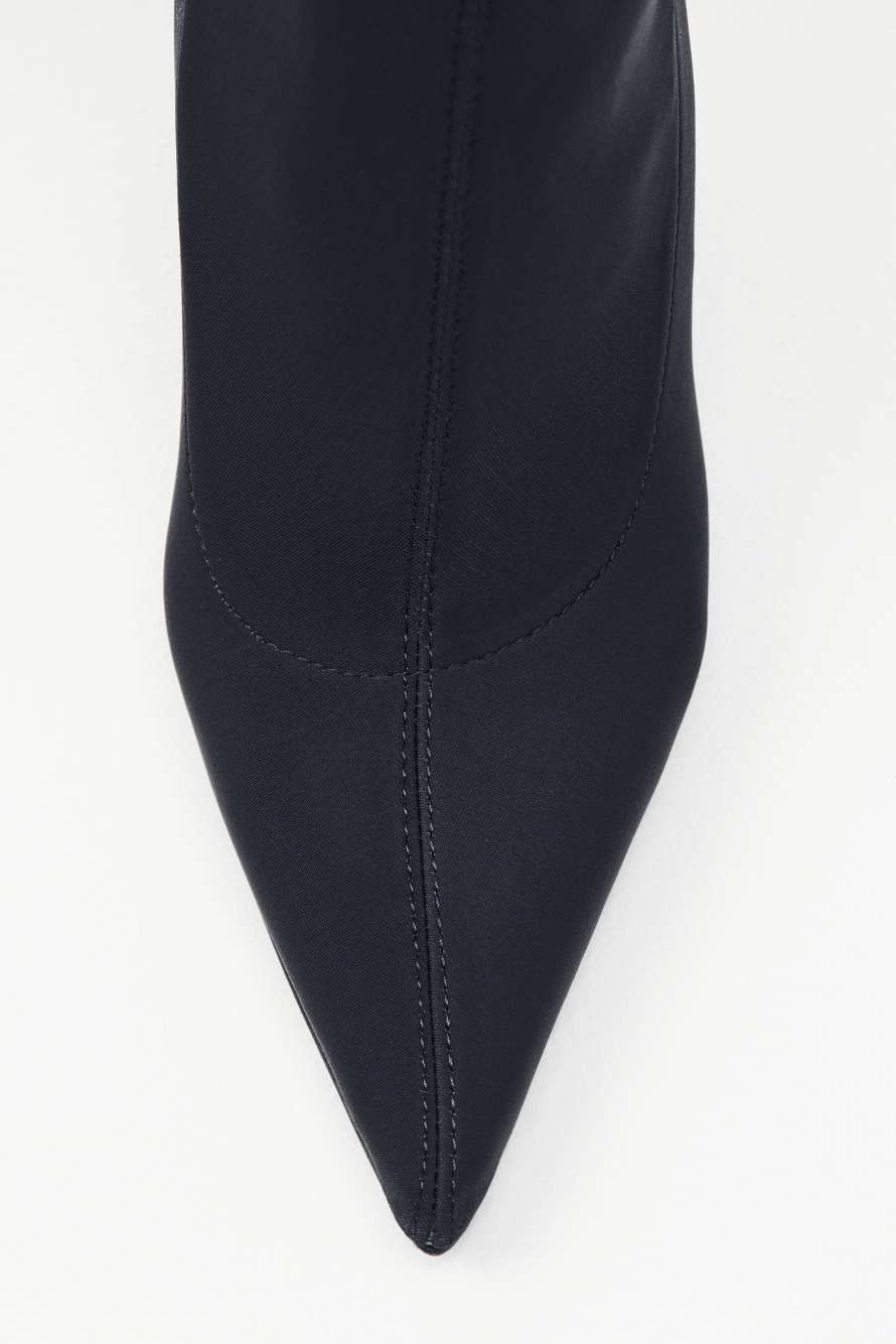 Minimal Shape thigh-high boots in lycra, Black, Patrizia Pepe