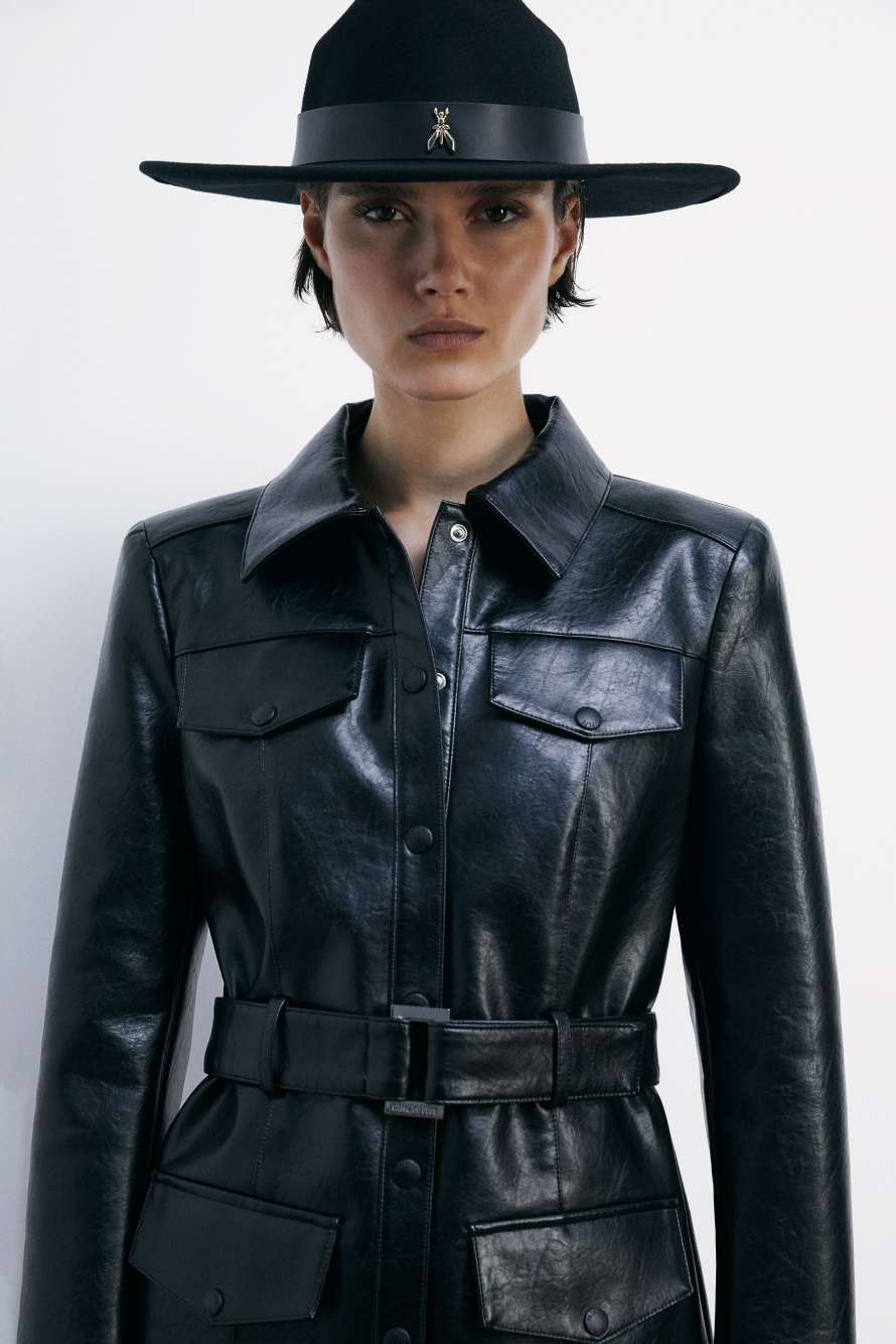 Ковбойская шляпа из фетра с цепочкой, Черный, Patrizia Pepe