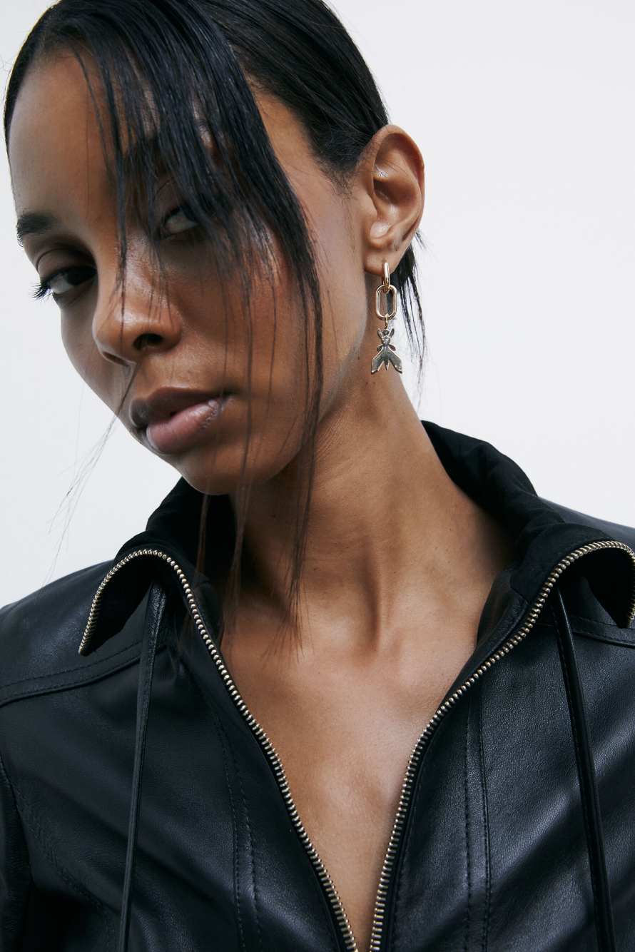 Double Chain earrings, Gold, Patrizia Pepe