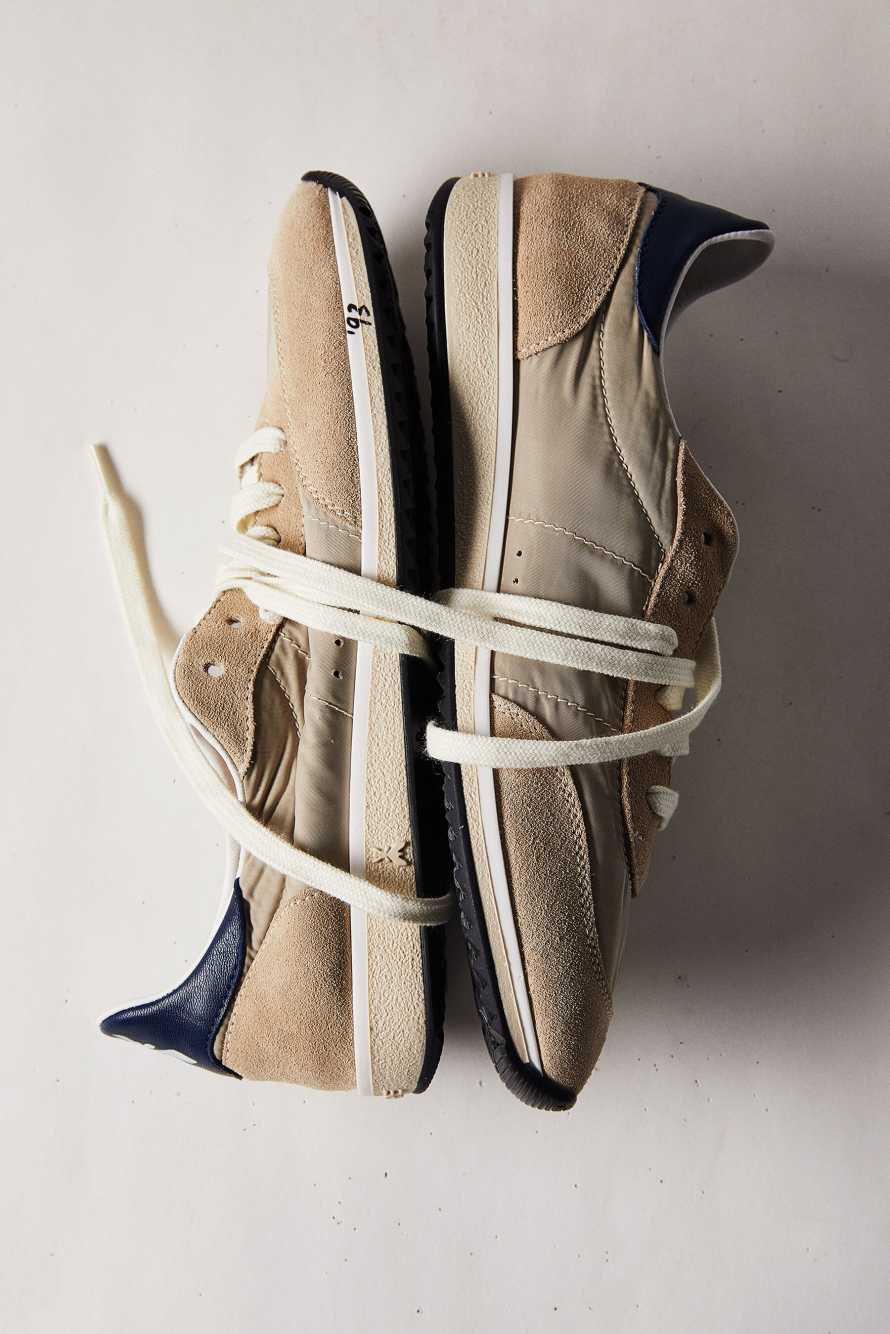 Running SKIN Sneakers '93 из нейлона, Бежевый/Cиний, Patrizia Pepe