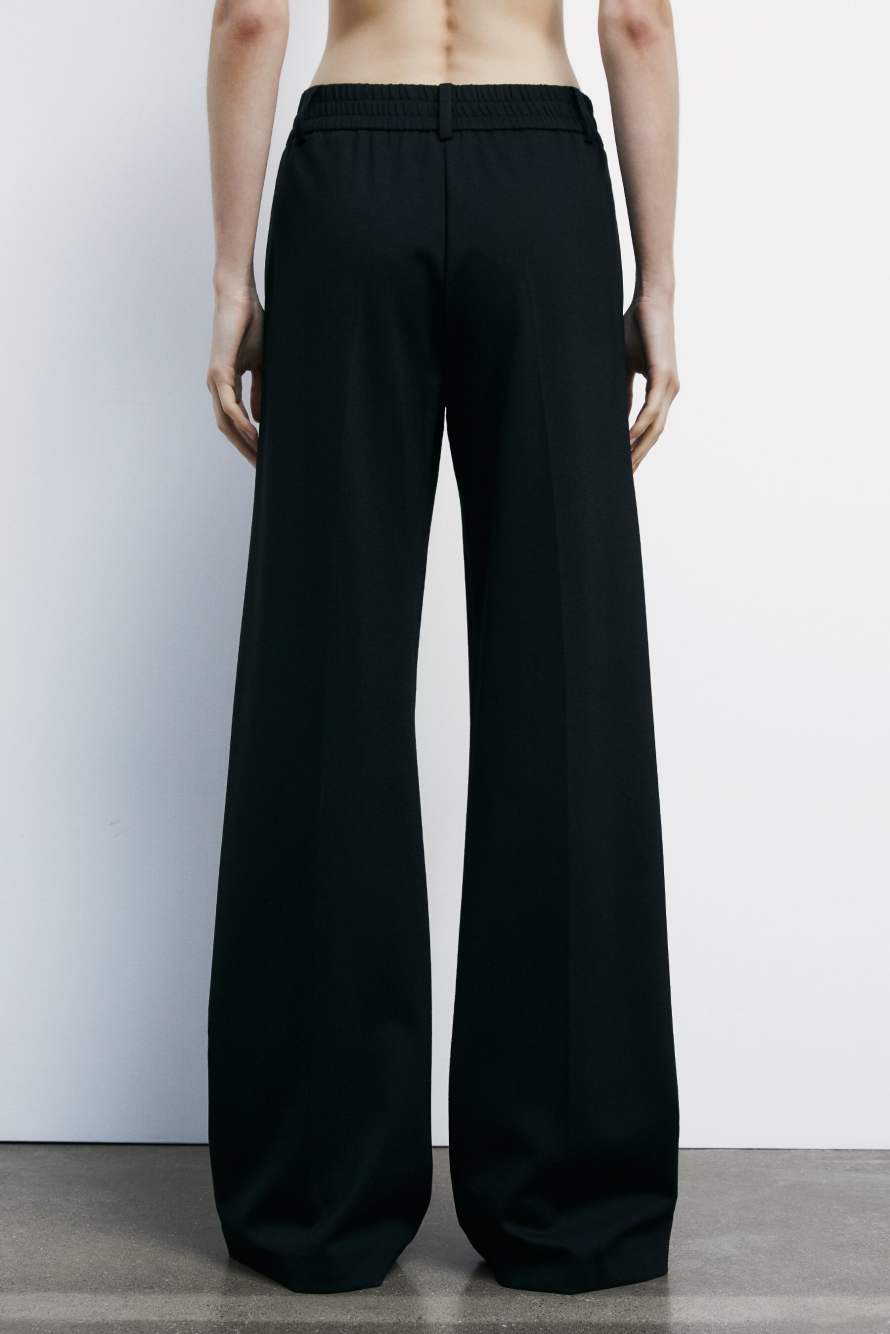 Брюки-палаццо с заниженной линией талии, Черный, Patrizia Pepe