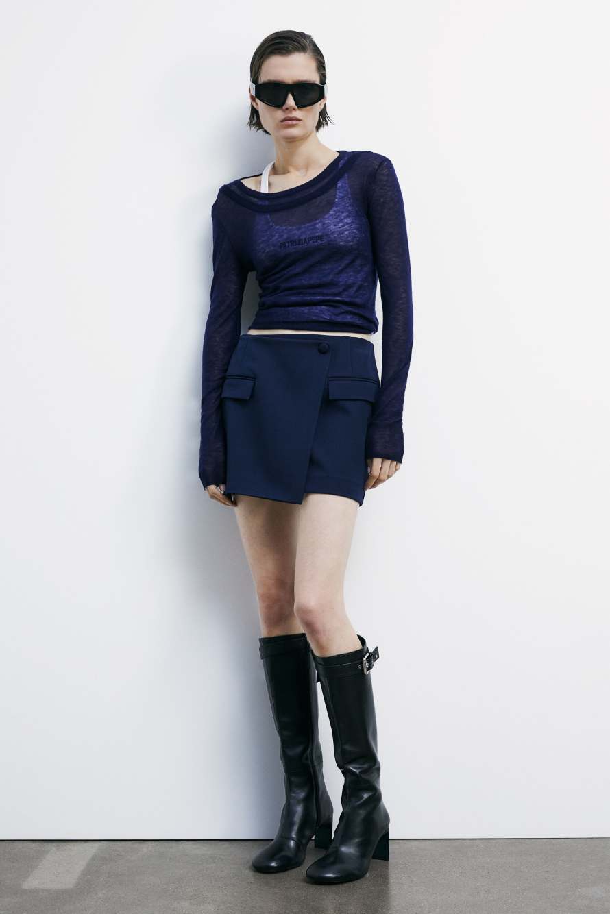 Daily Design leather boots with buckle, Black/Silver, Patrizia Pepe